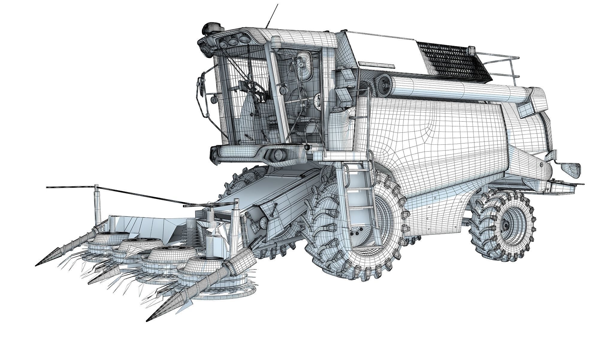 Combine Harvester 3D model_16