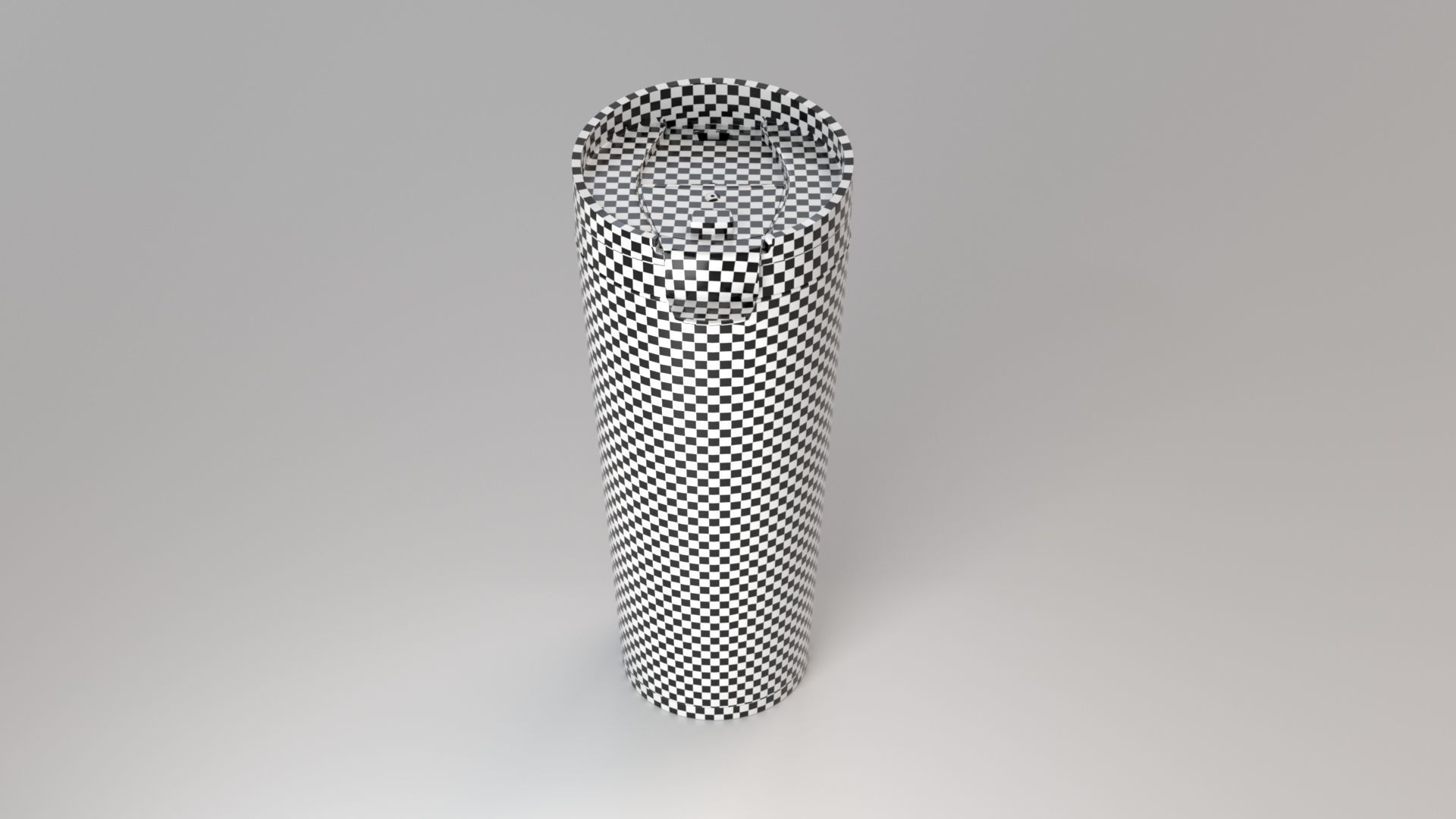 Thermos Stainless steel Low-poly 3D model_5