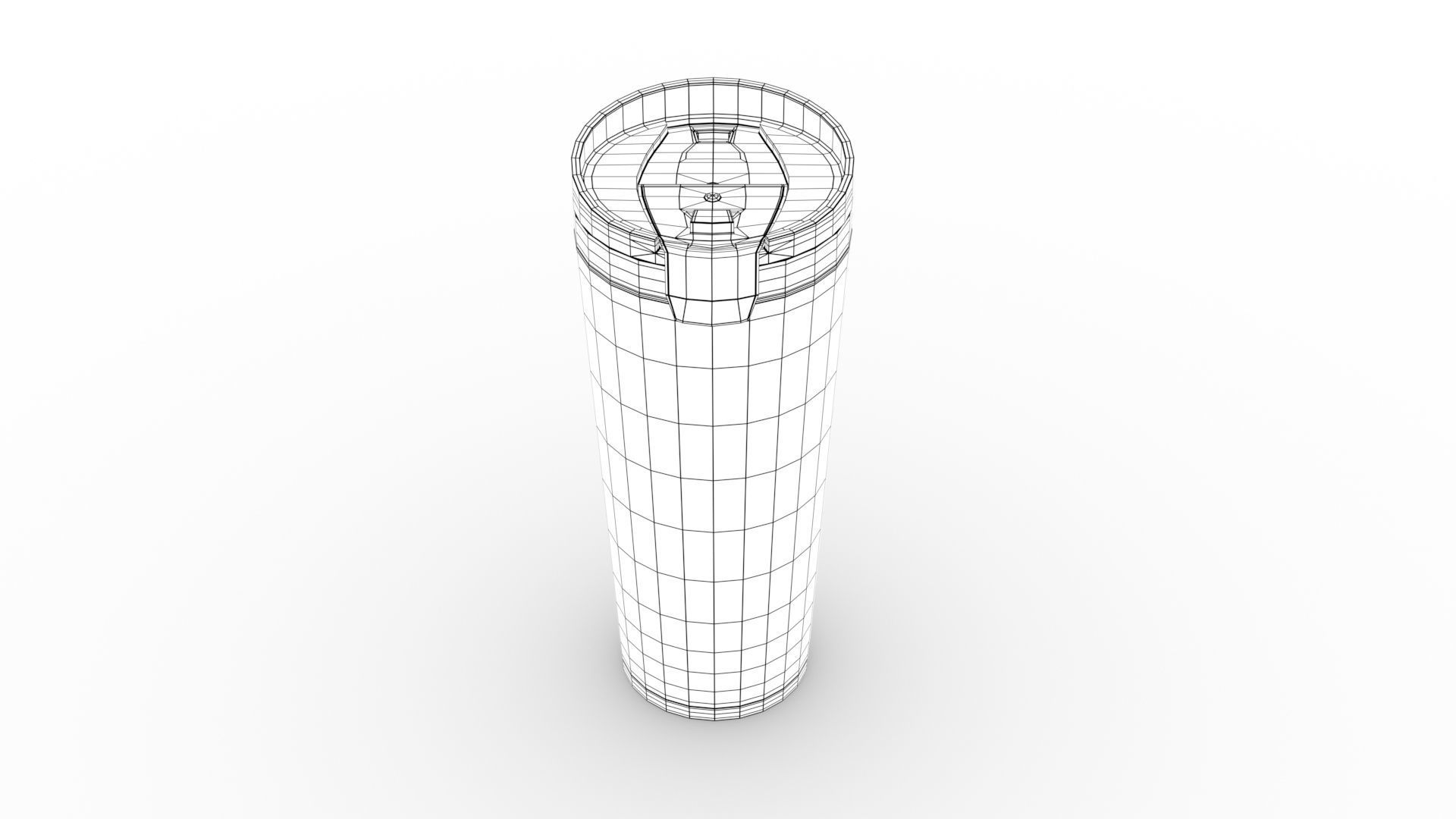 Thermos Stainless steel Low-poly 3D model_3
