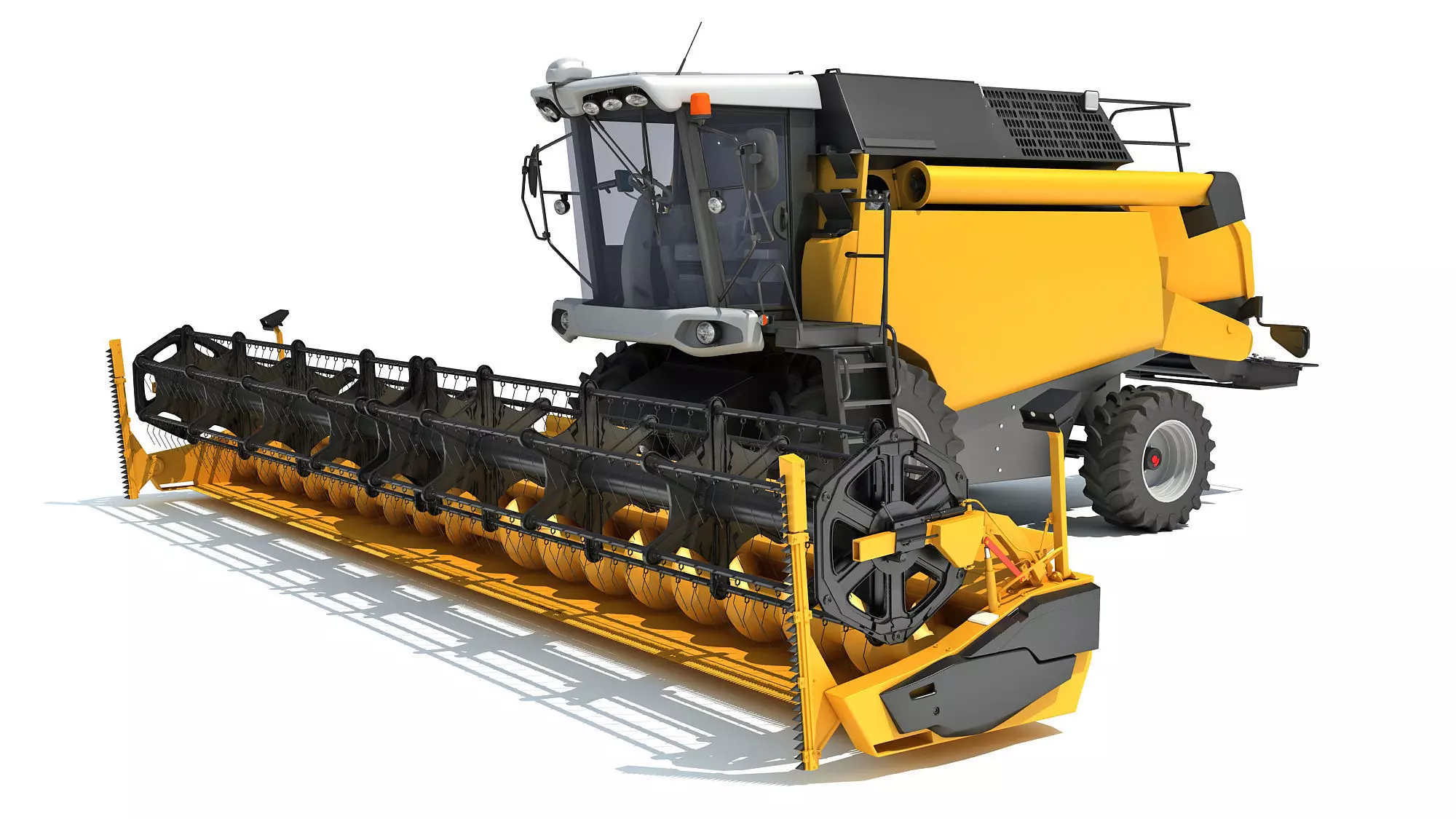 Combine Harvester 3D model_0