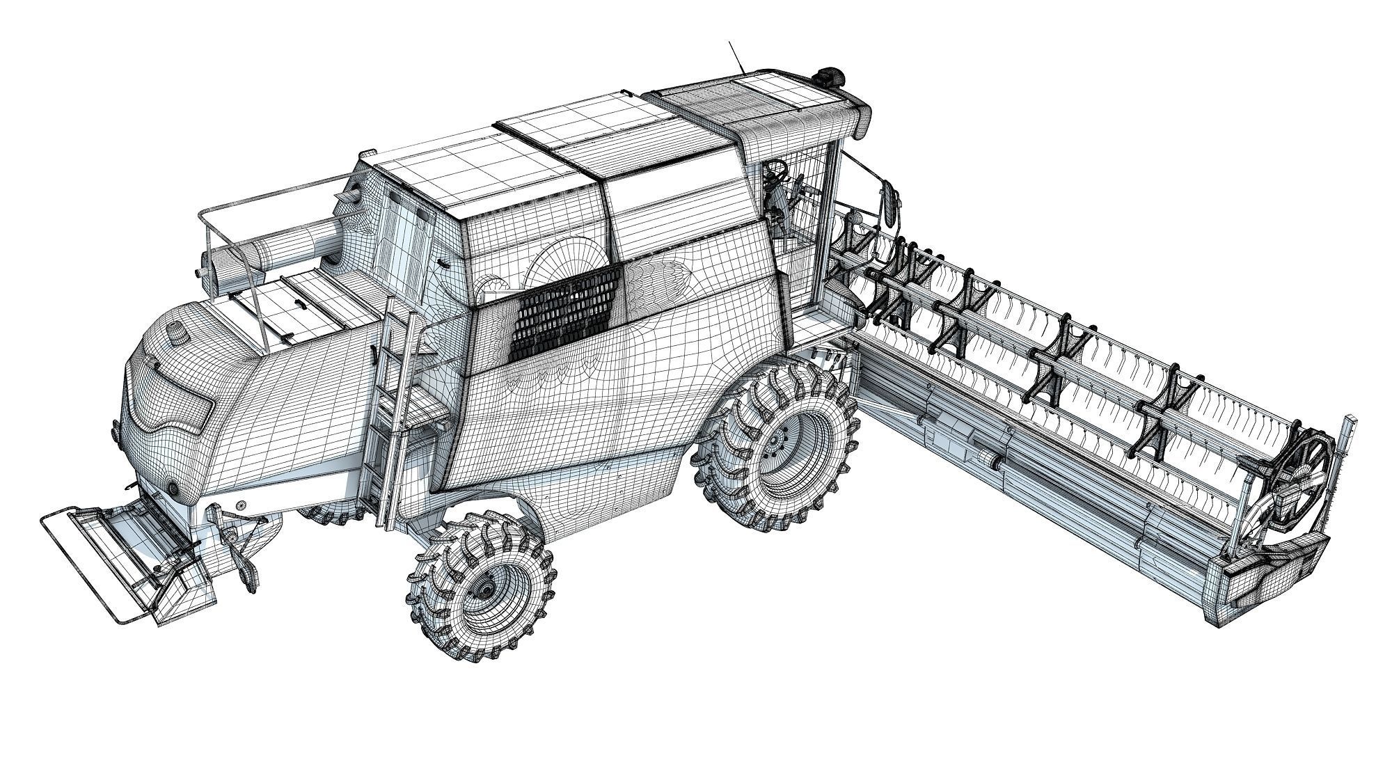 Combine Harvester 3D model_17