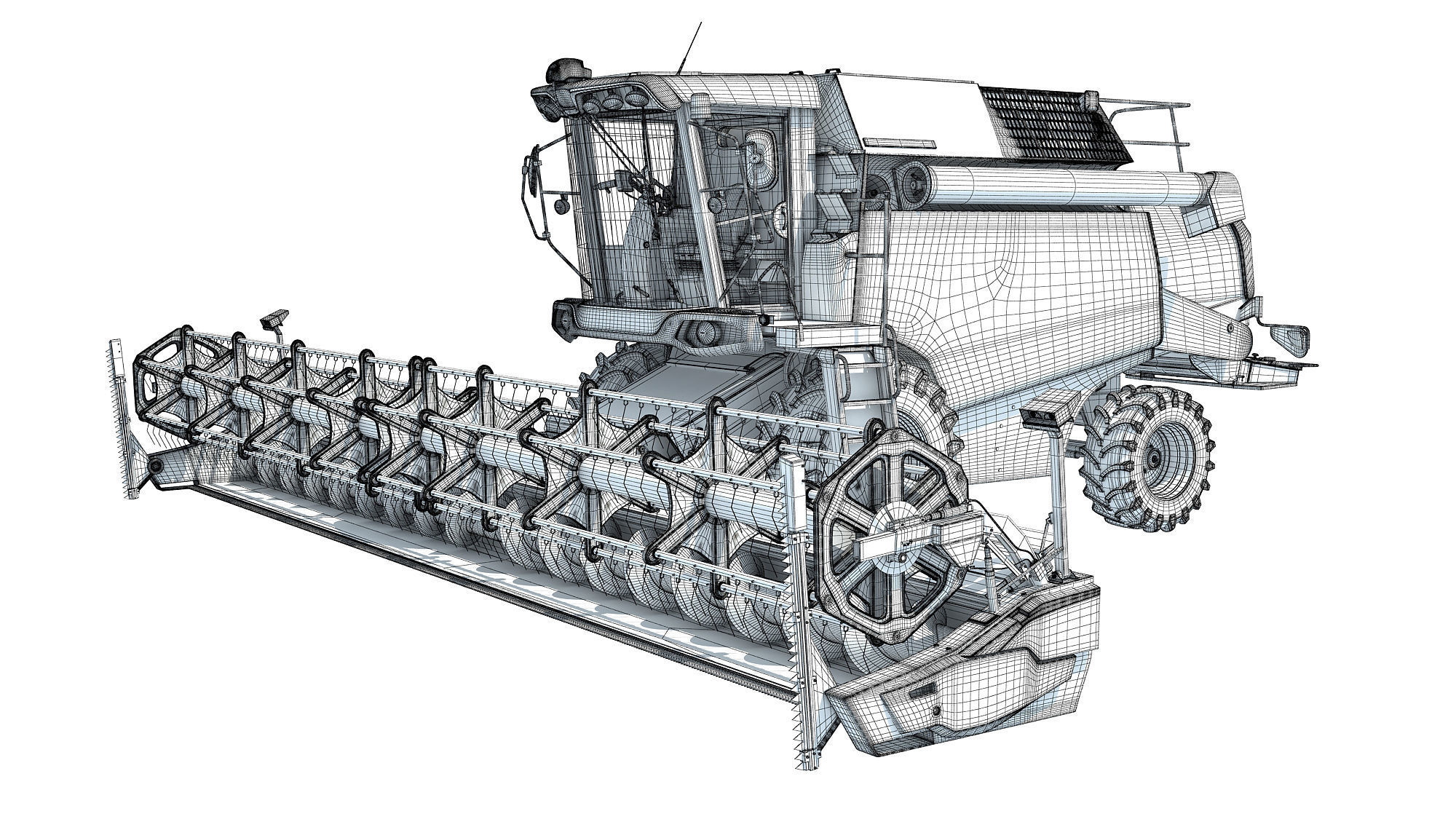 Combine Harvester 3D model_15
