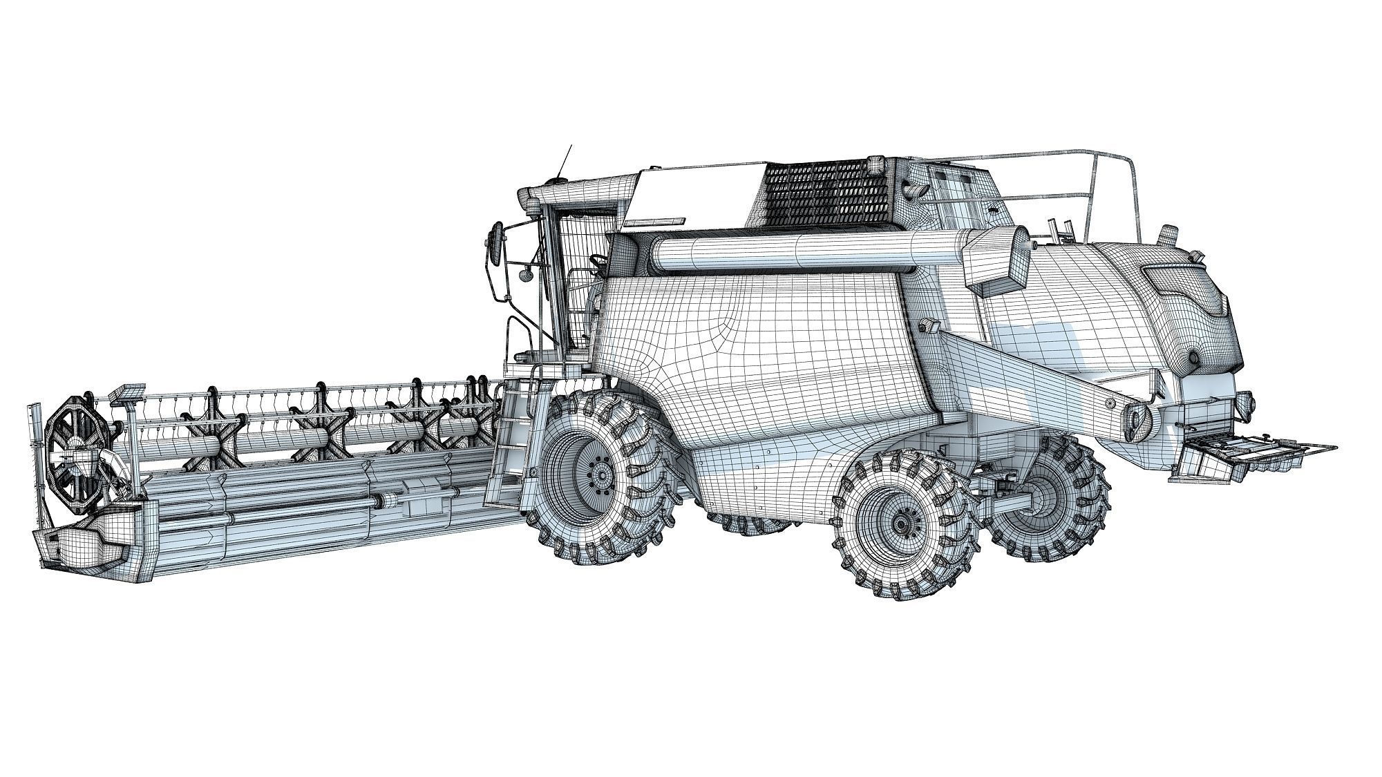 Combine Harvester 3D model_16