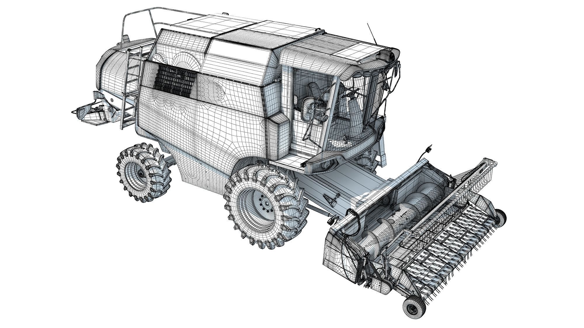 Combine Harvester 3D model_19