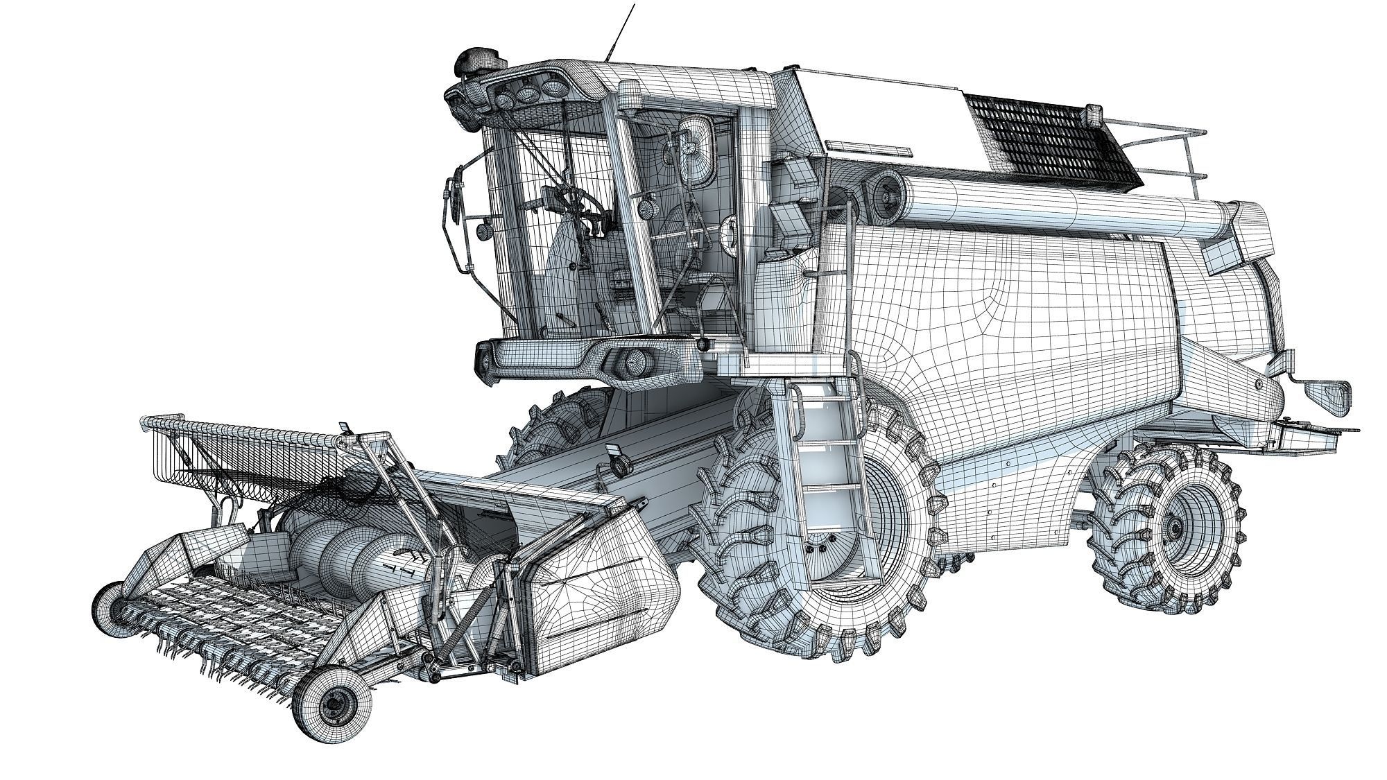 Combine Harvester 3D model_16
