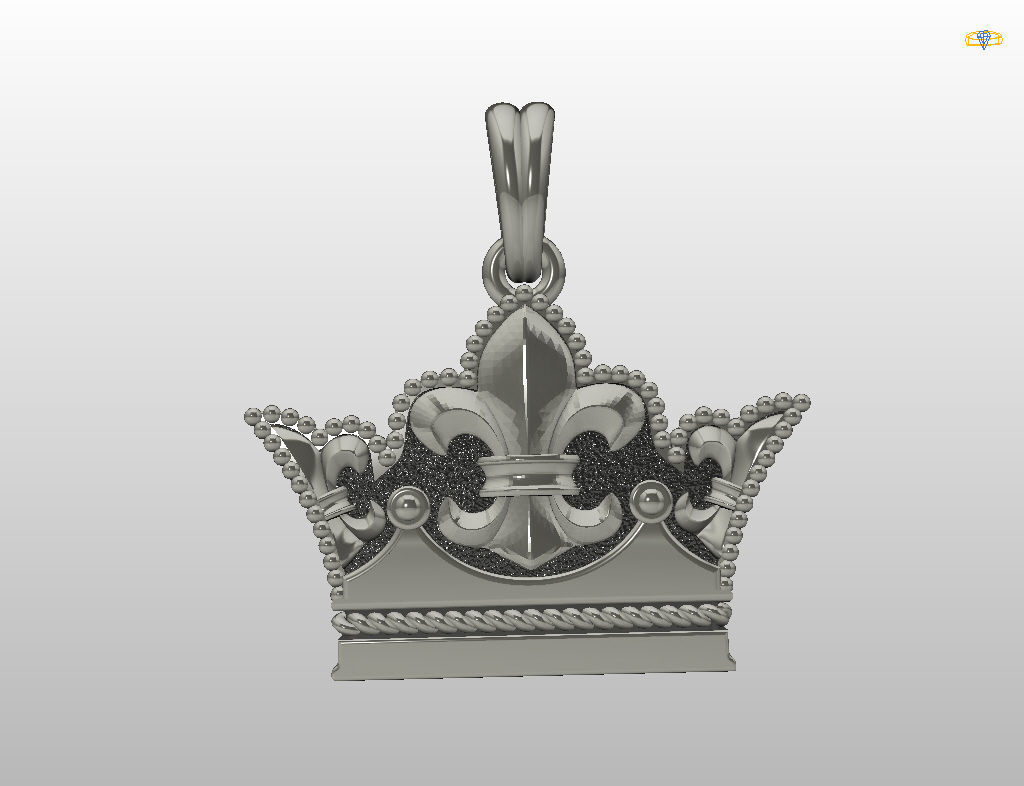 Crown Pendant 3D print model_16