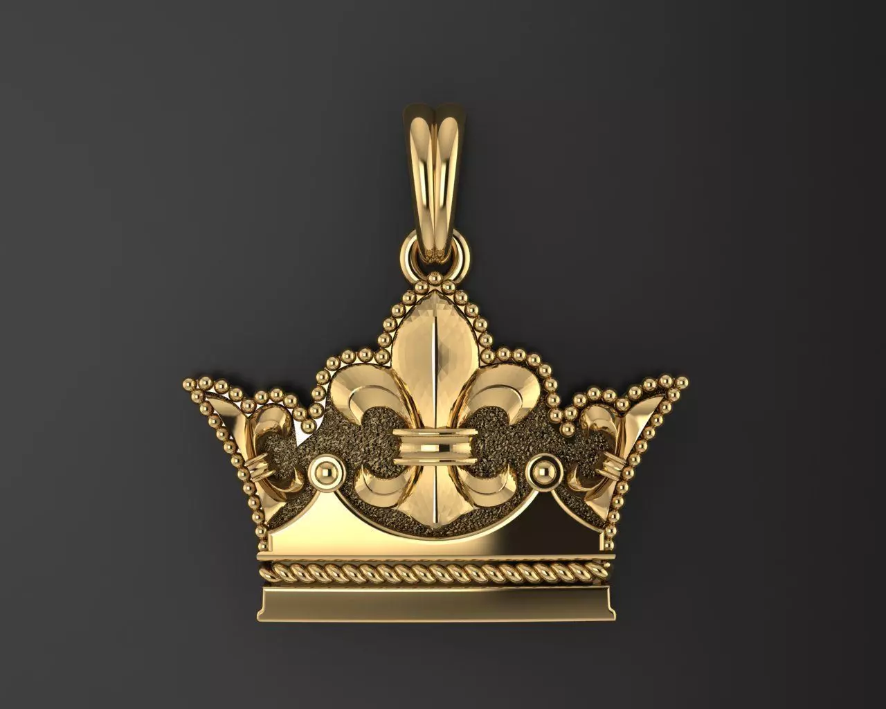 Crown Pendant 3D print model_0