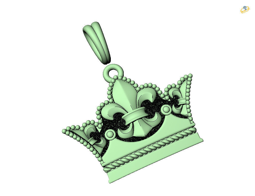 Crown Pendant 3D print model_26