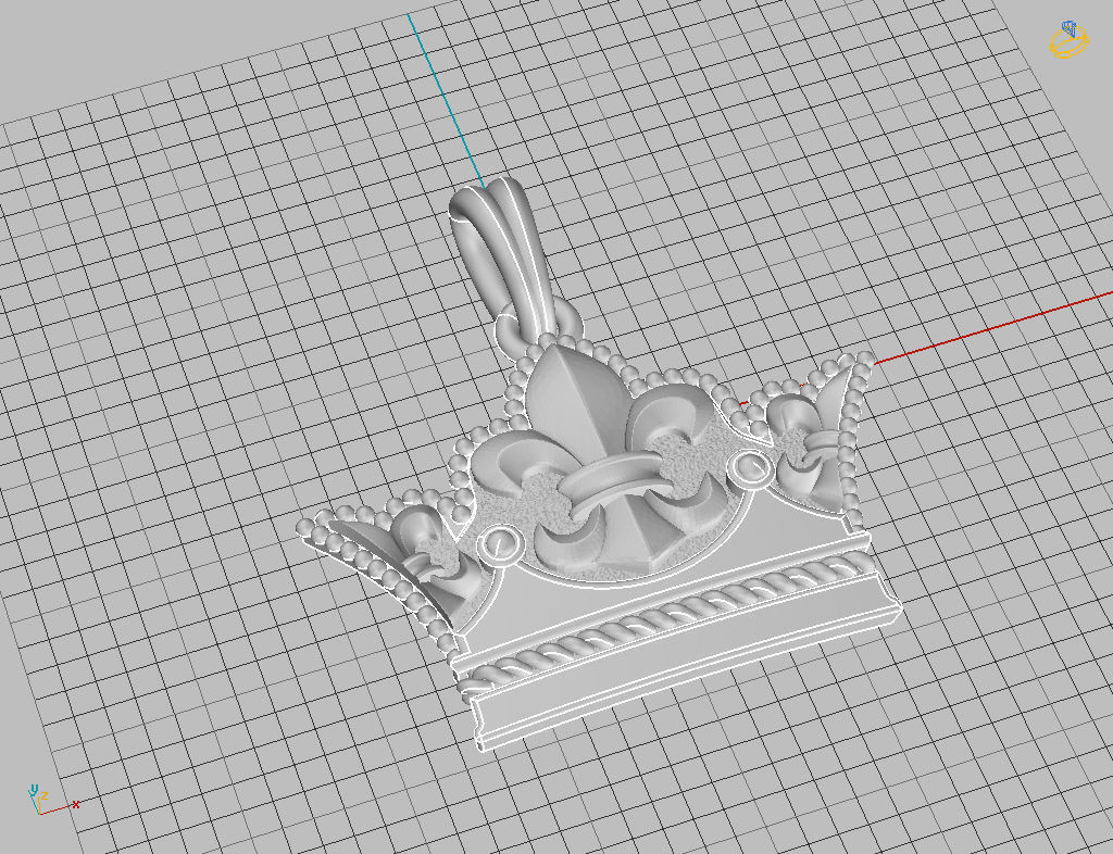 Crown Pendant 3D print model_20