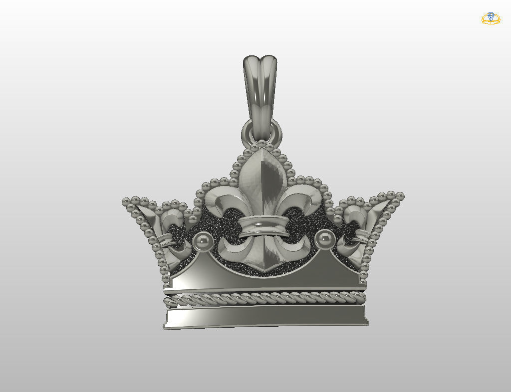 Crown Pendant 3D print model_15