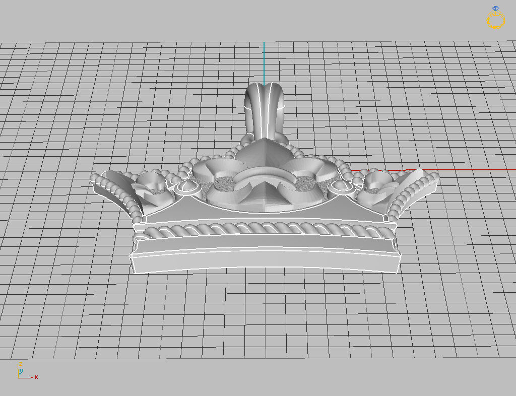 Crown Pendant 3D print model_23
