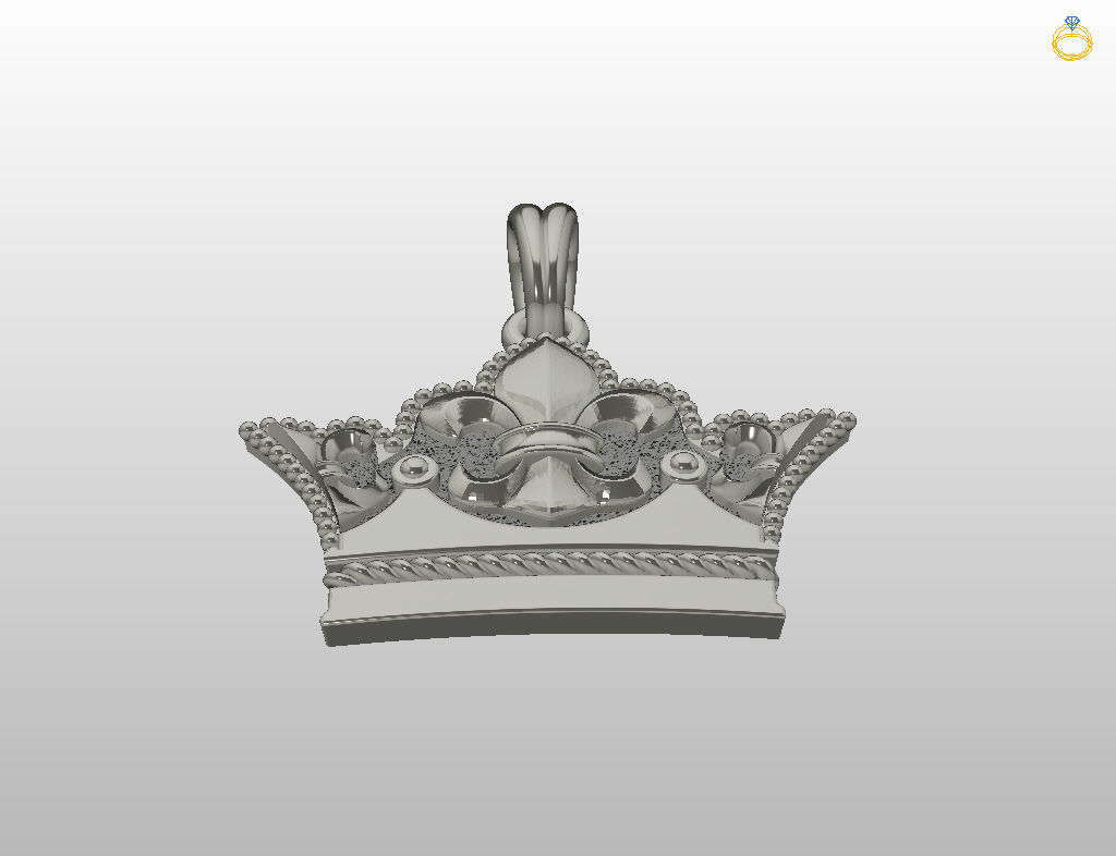 Crown Pendant 3D print model_19