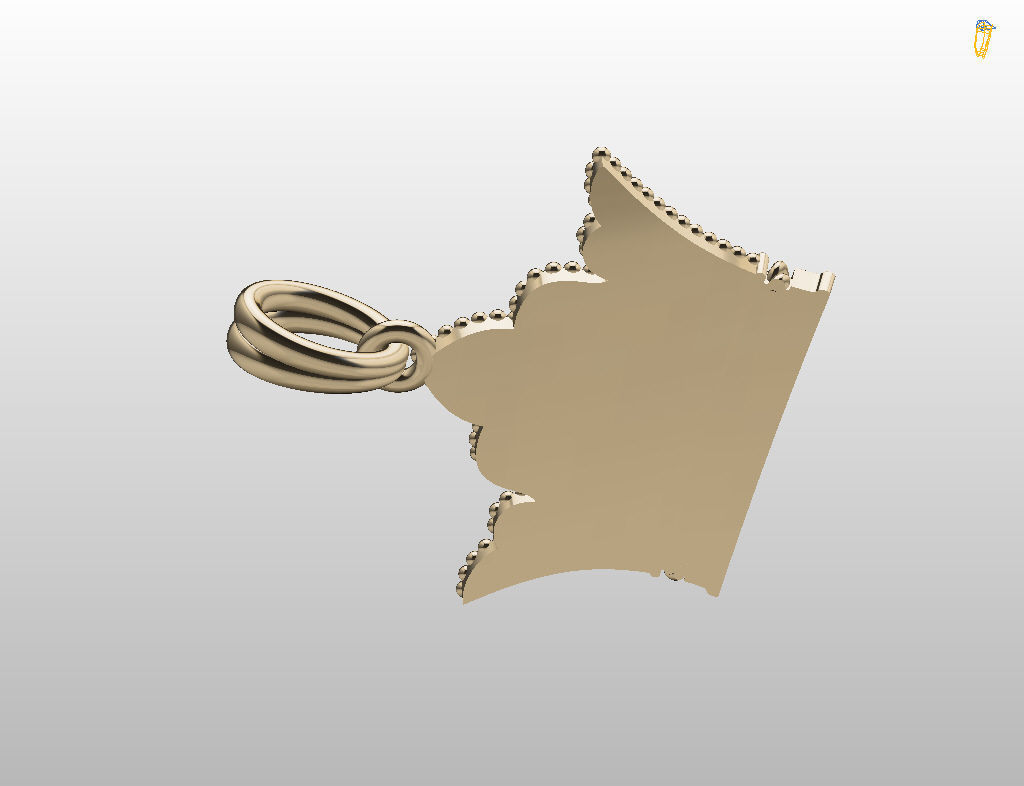 Crown Pendant 3D print model_13