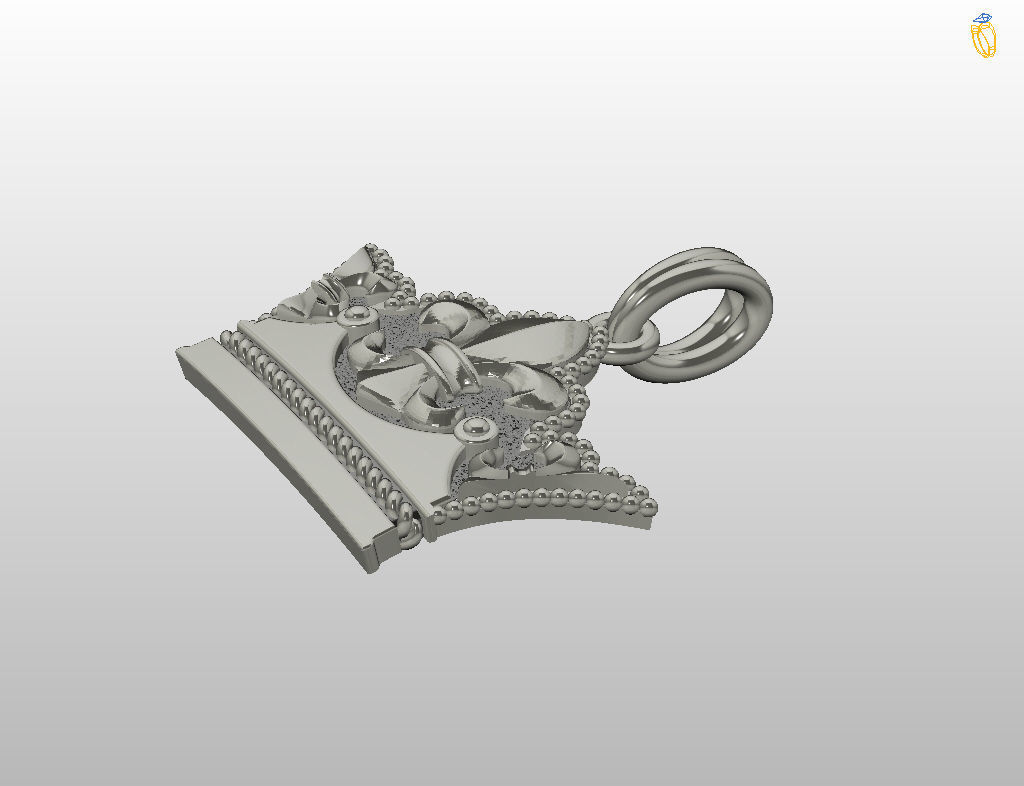 Crown Pendant 3D print model_18