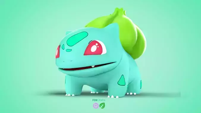 Bulbasaur Pokemon  Low-poly 3D model