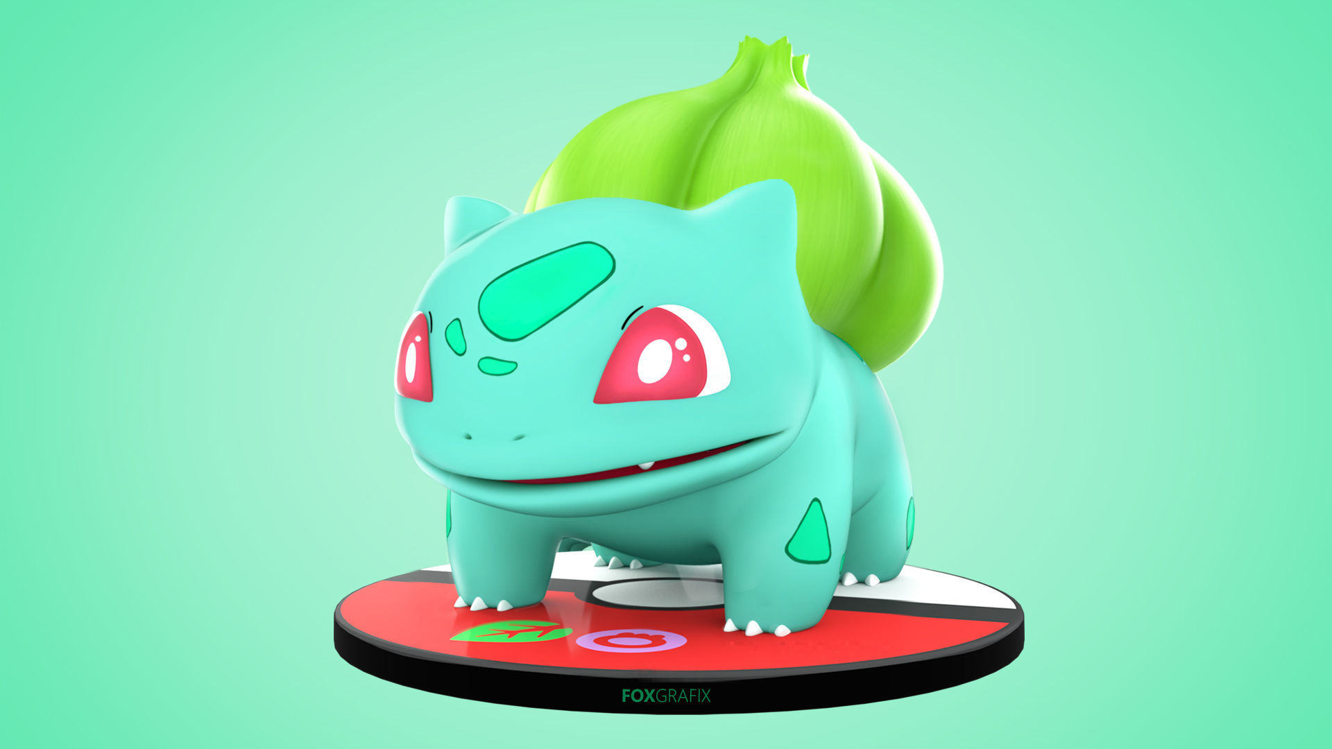 Bulbasaur Pokemon  Low-poly 3D model_2