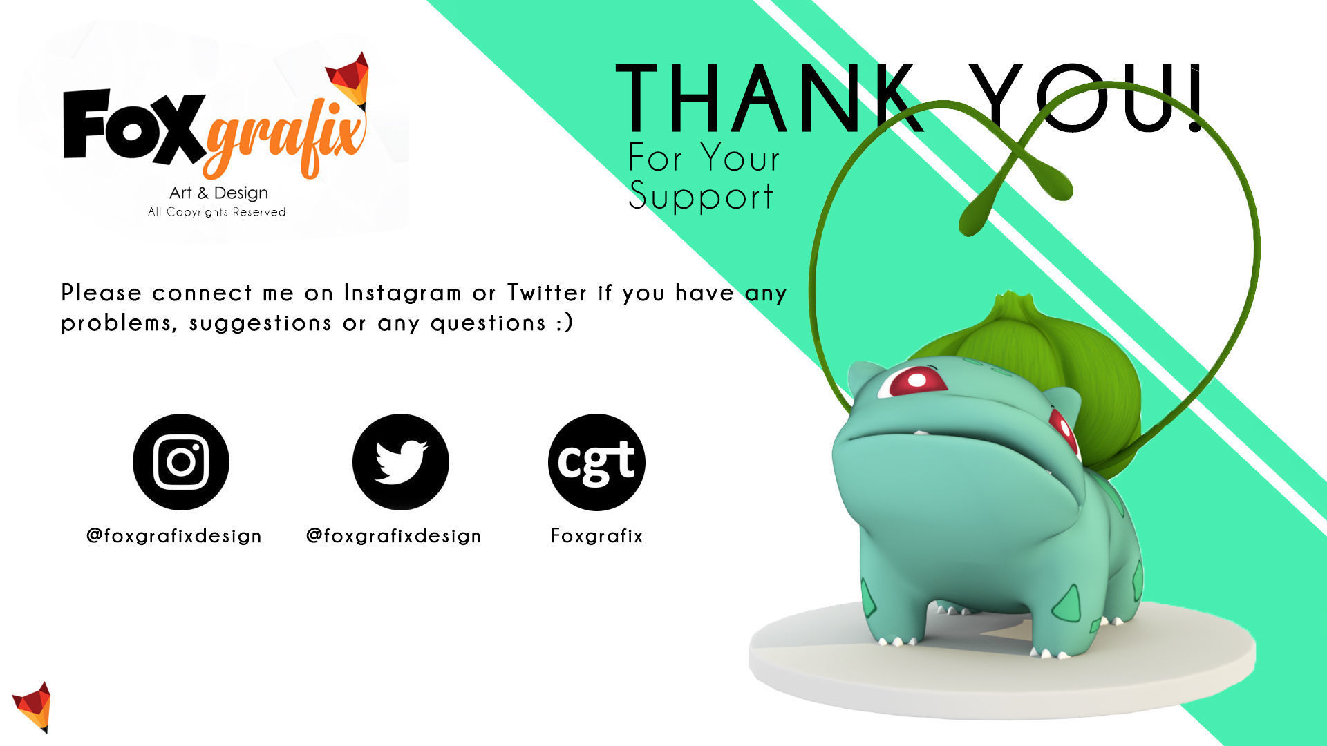 Bulbasaur Pokemon  Low-poly 3D model_14