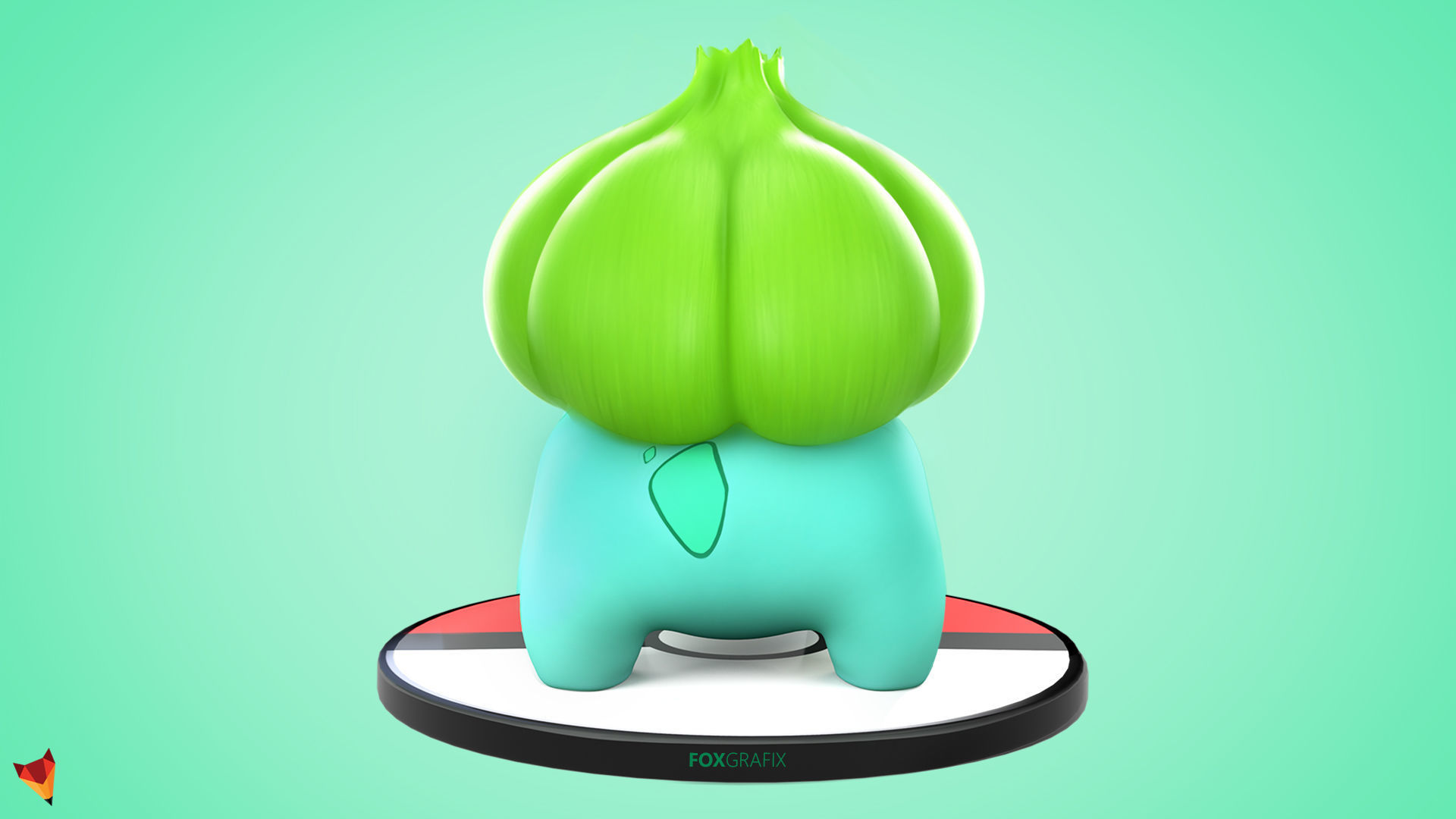 Bulbasaur Pokemon  Low-poly 3D model_5