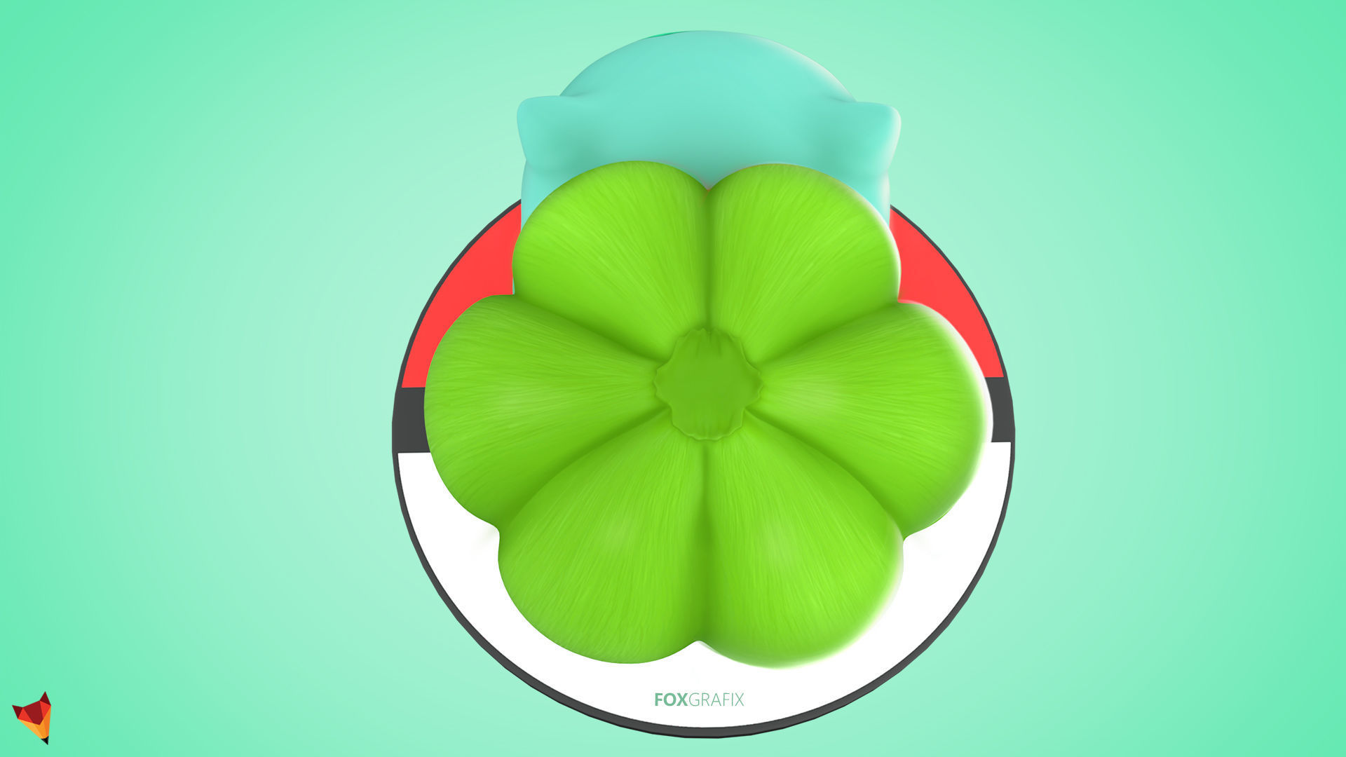 Bulbasaur Pokemon  Low-poly 3D model_6