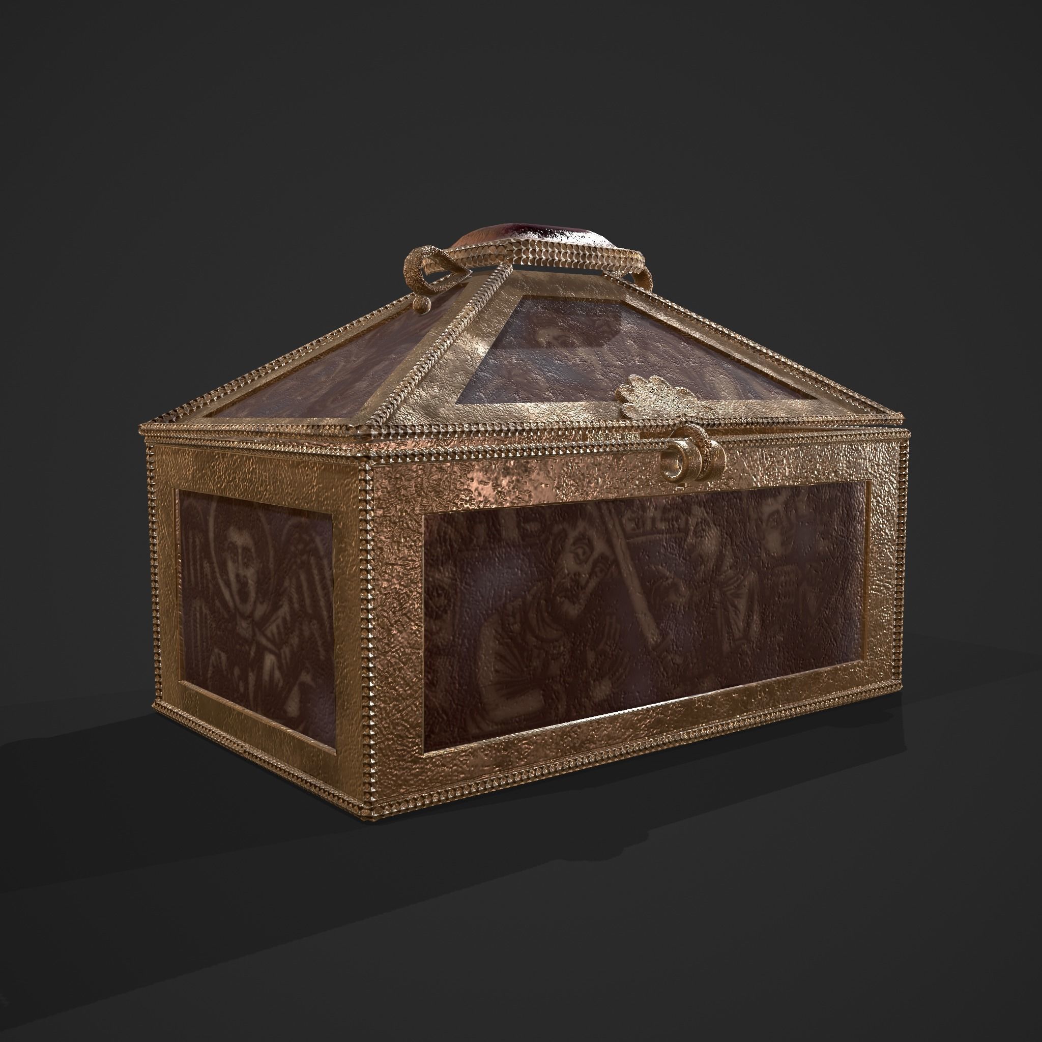 Medieval Charm Box  Low-poly 3D model_12