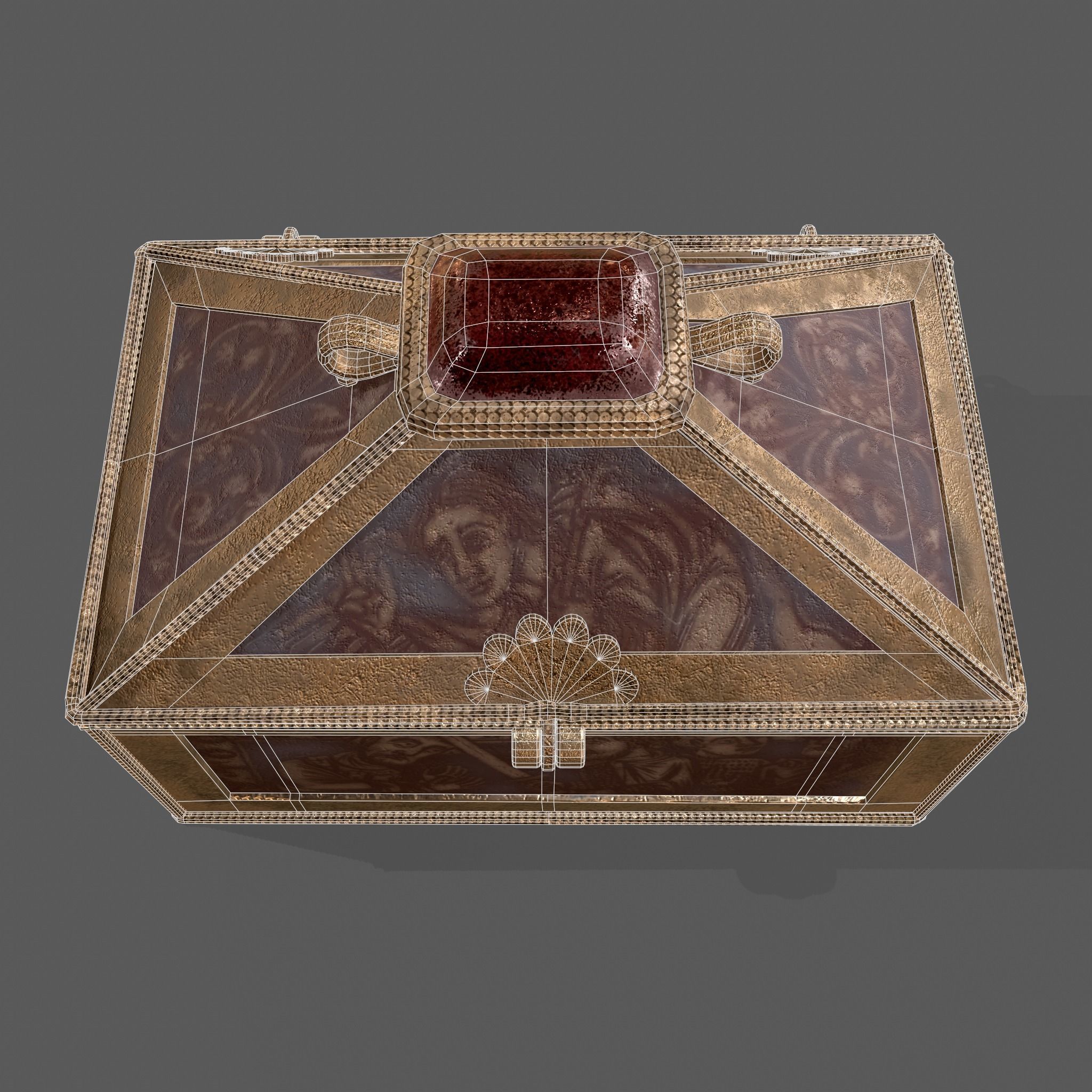 Medieval Charm Box  Low-poly 3D model_40