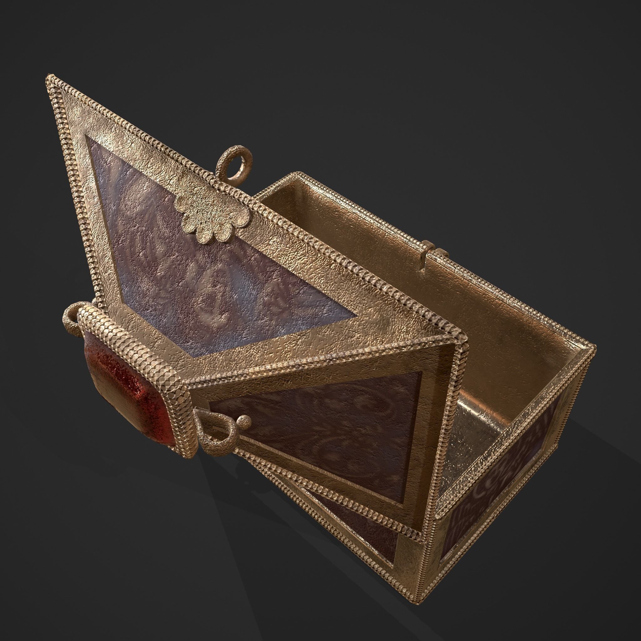 Medieval Charm Box  Low-poly 3D model_25