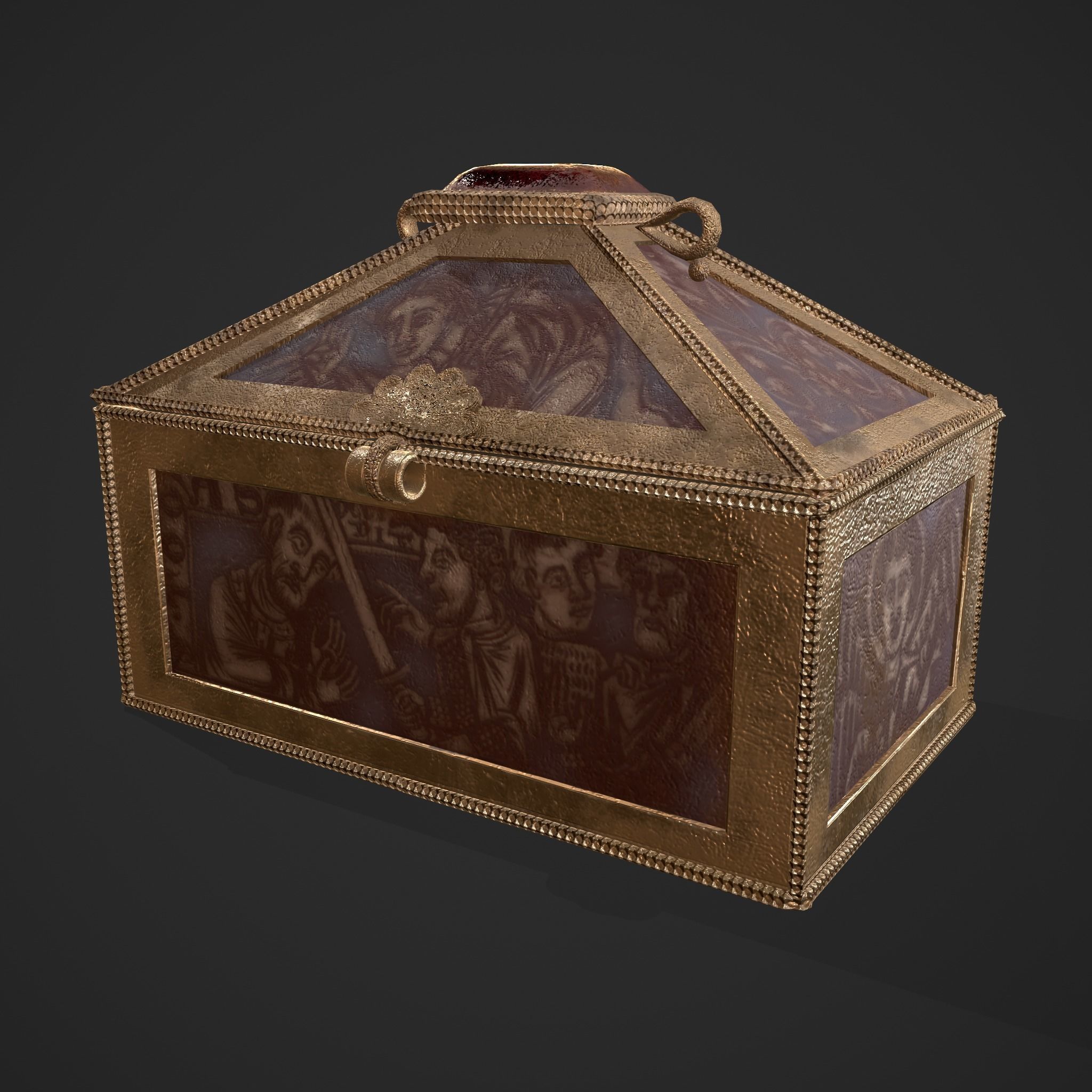 Medieval Charm Box  Low-poly 3D model_33