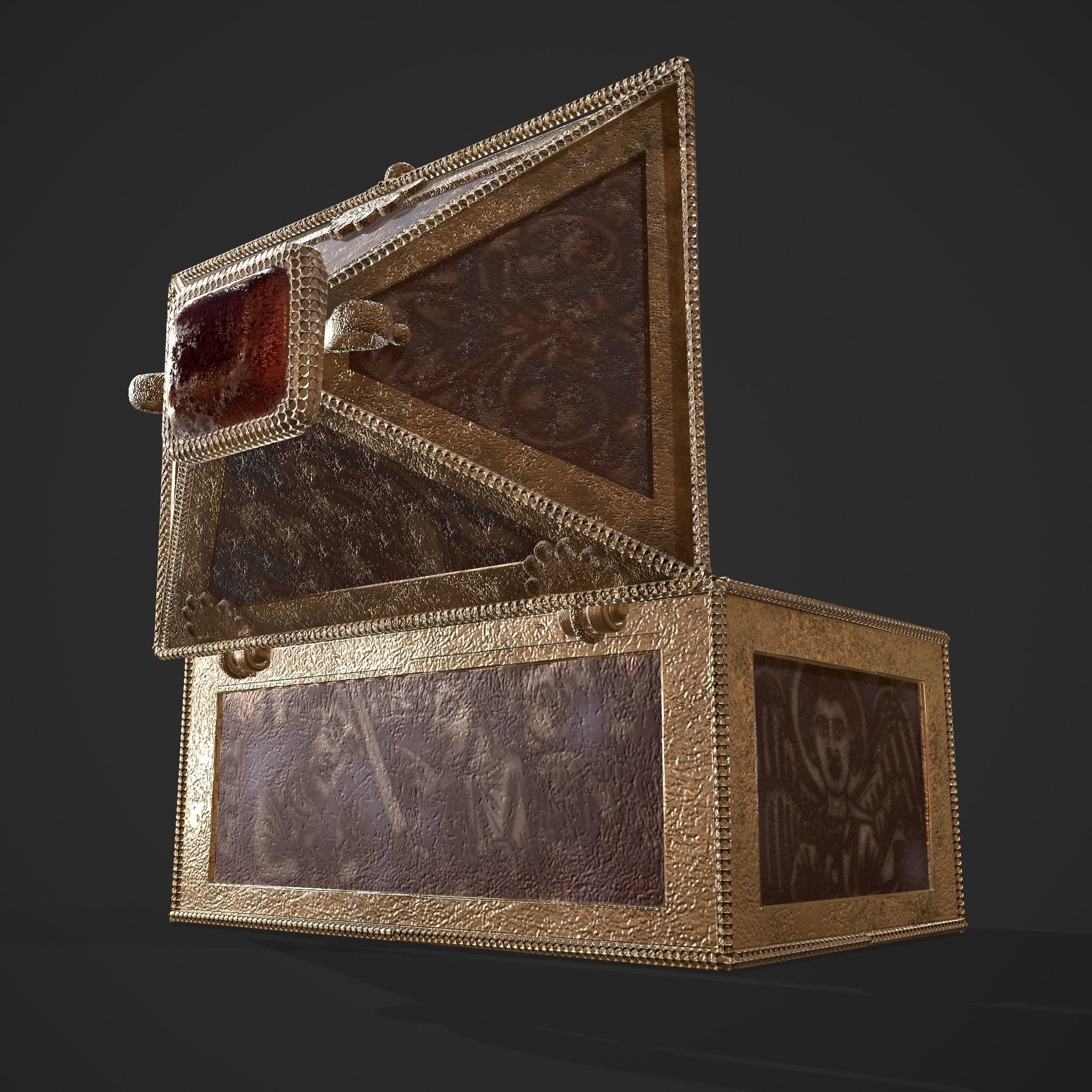 Medieval Charm Box  Low-poly 3D model_11