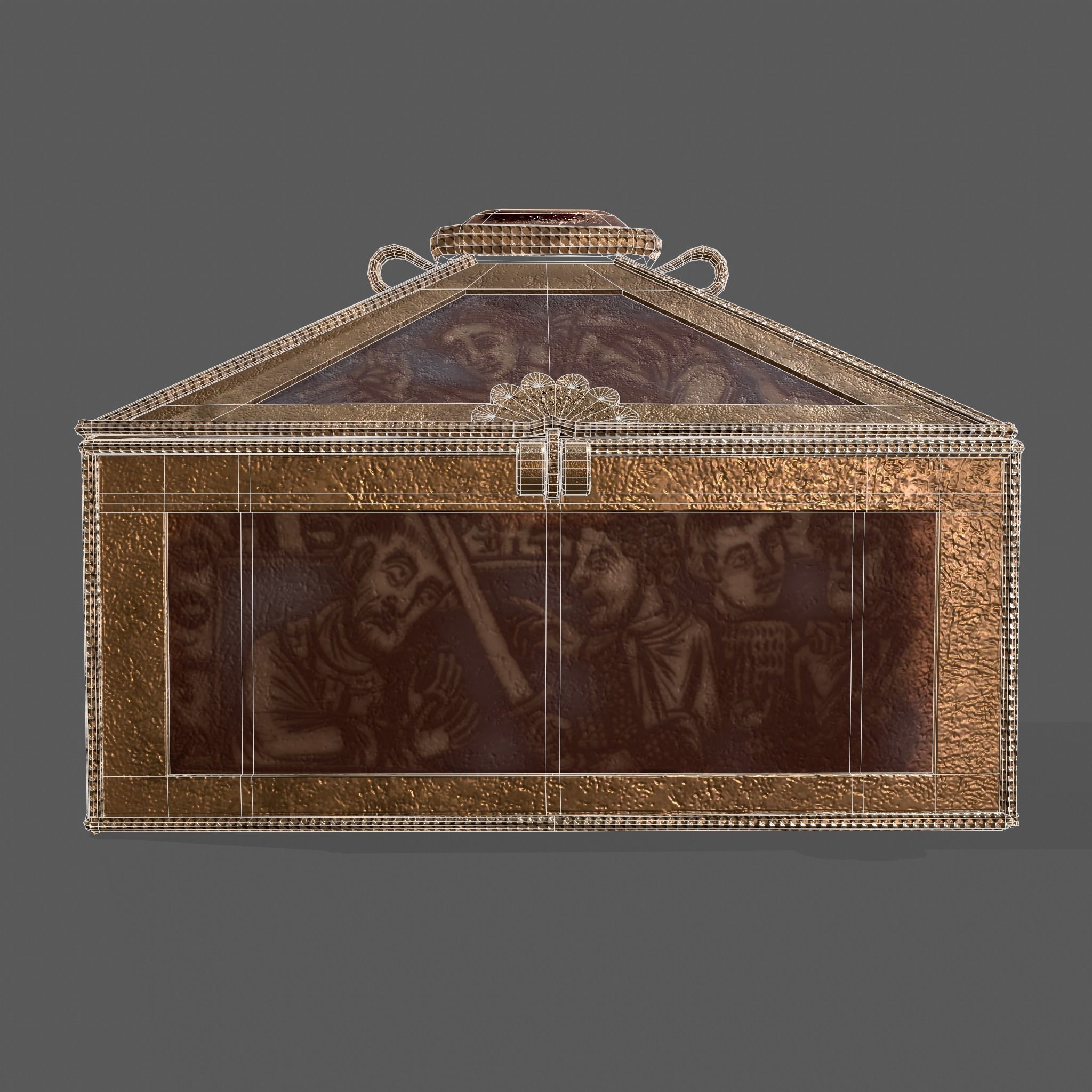 Medieval Charm Box  Low-poly 3D model_43