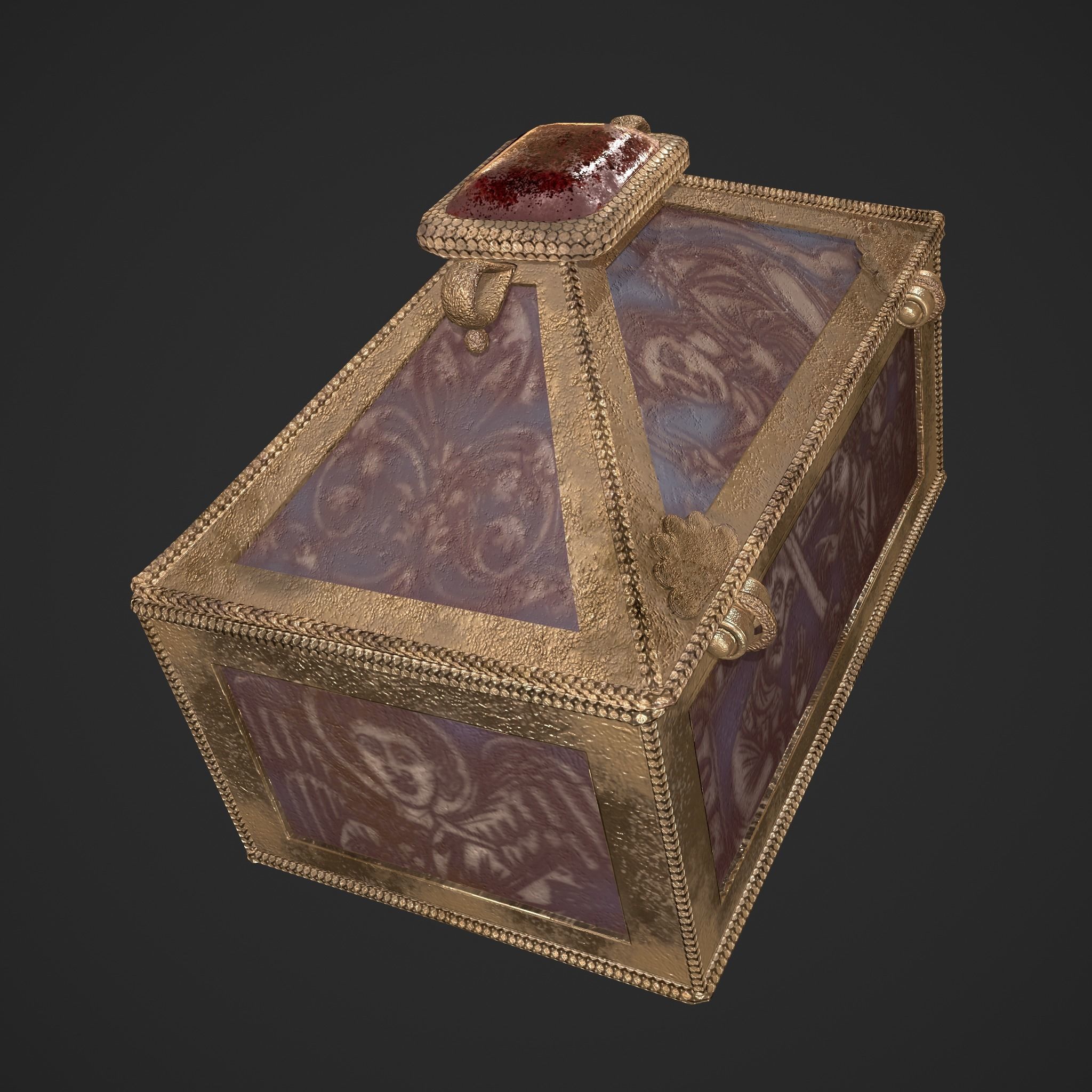 Medieval Charm Box  Low-poly 3D model_32