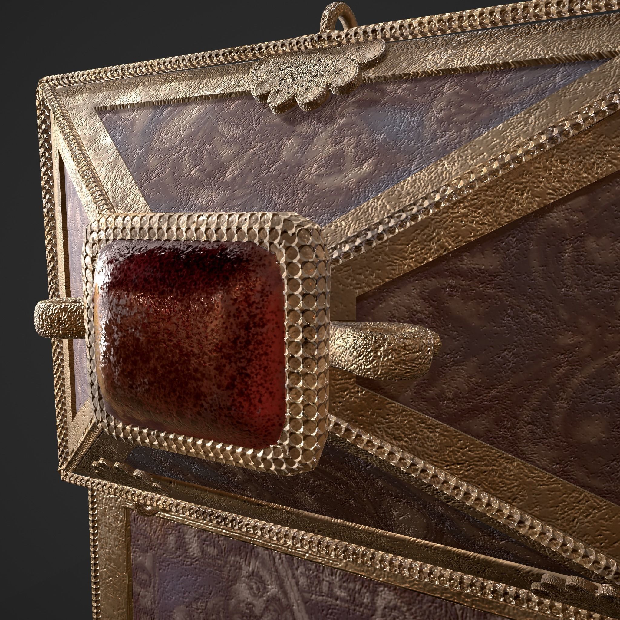 Medieval Charm Box  Low-poly 3D model_28