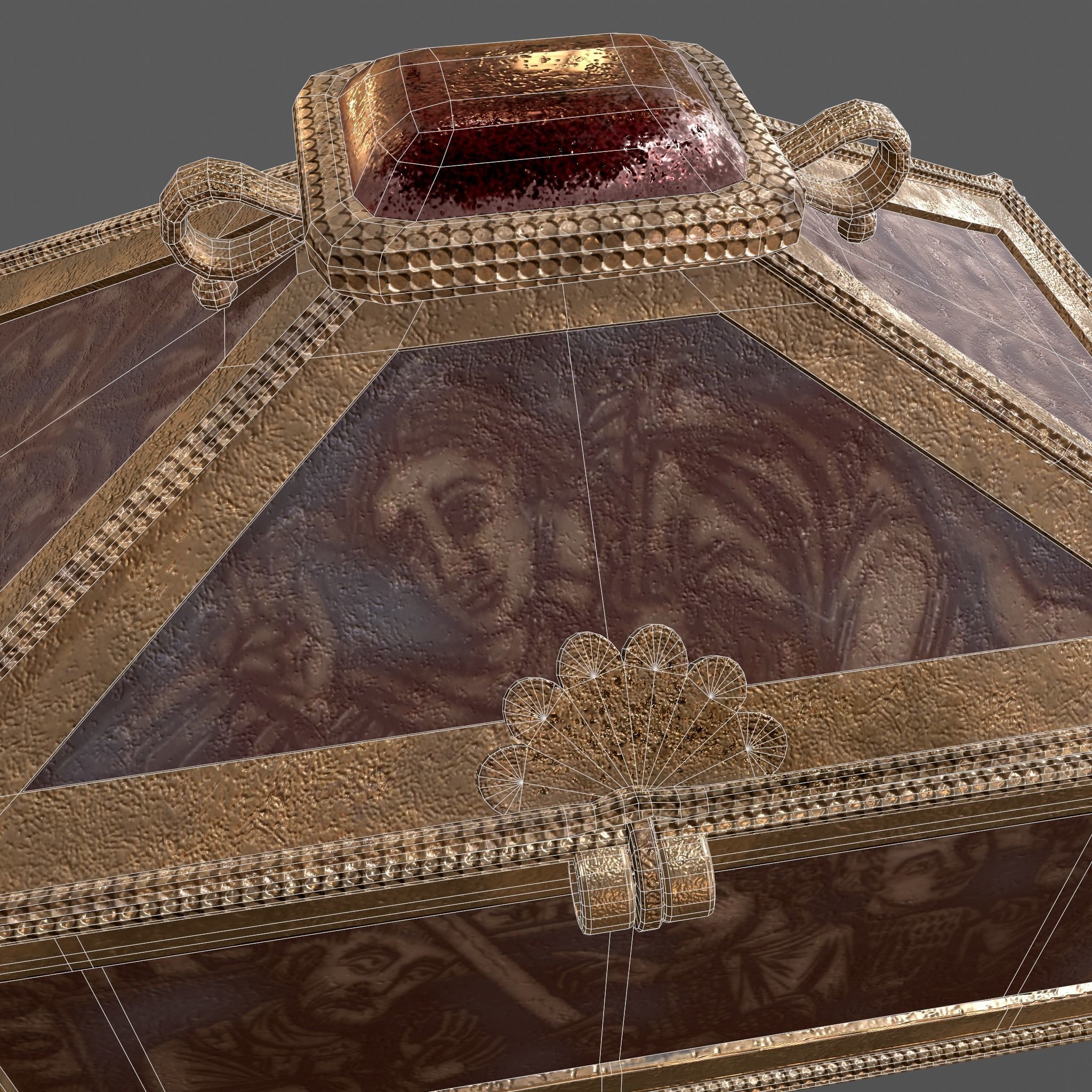 Medieval Charm Box  Low-poly 3D model_49