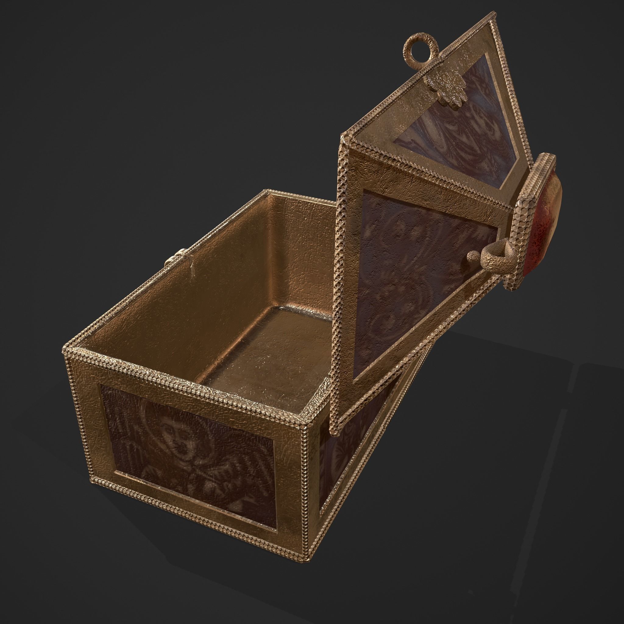 Medieval Charm Box  Low-poly 3D model_20