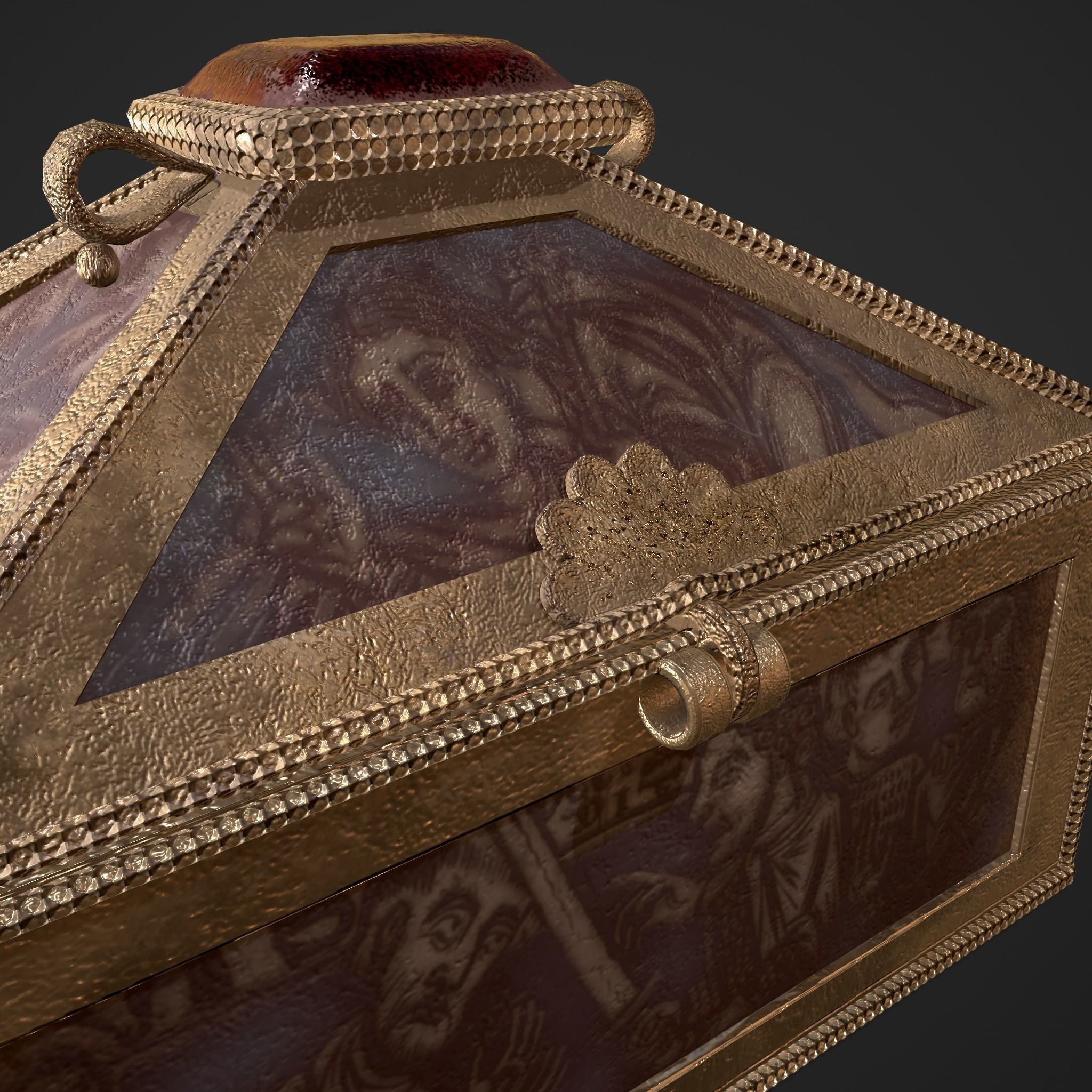 Medieval Charm Box  Low-poly 3D model_29