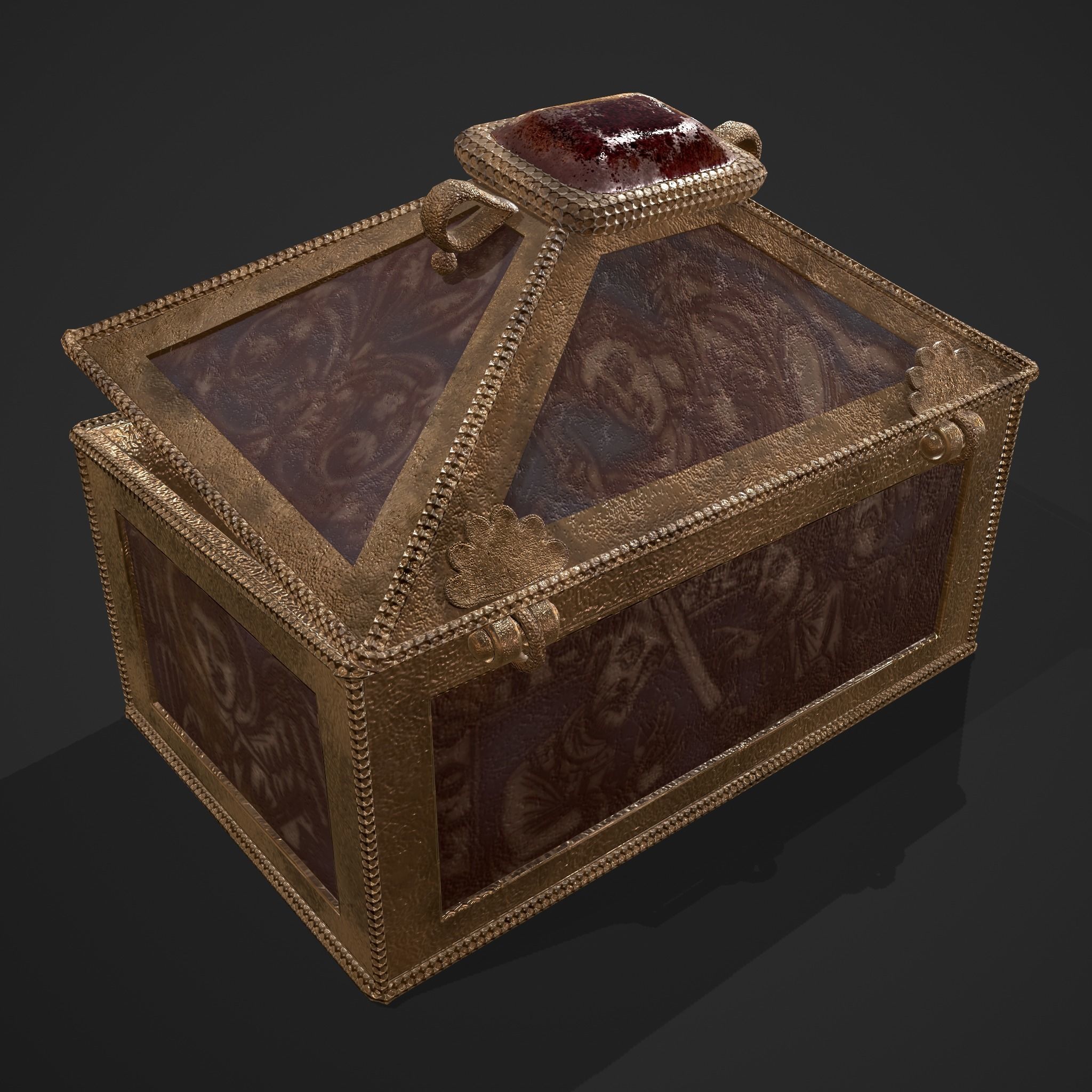 Medieval Charm Box  Low-poly 3D model_16