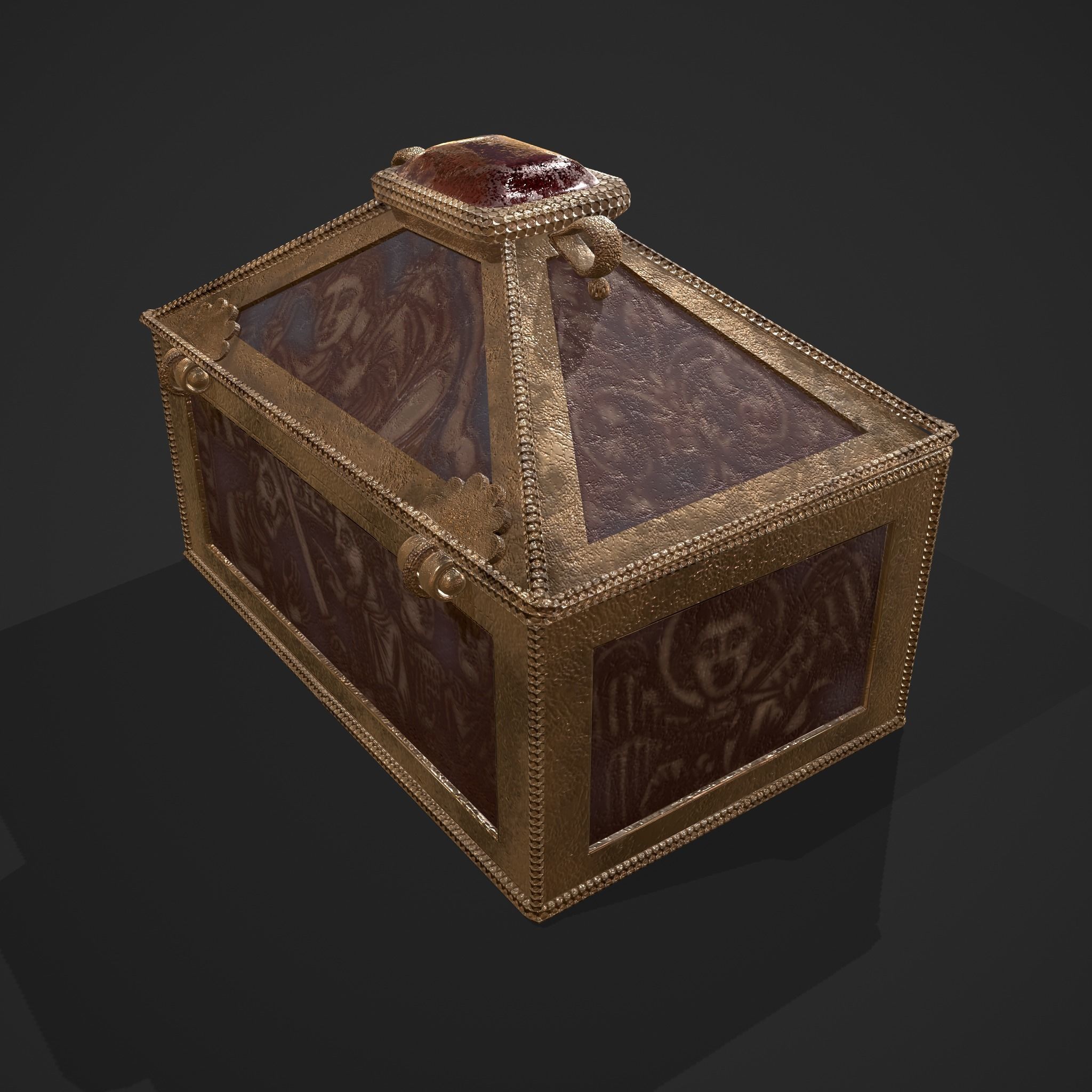 Medieval Charm Box  Low-poly 3D model_15