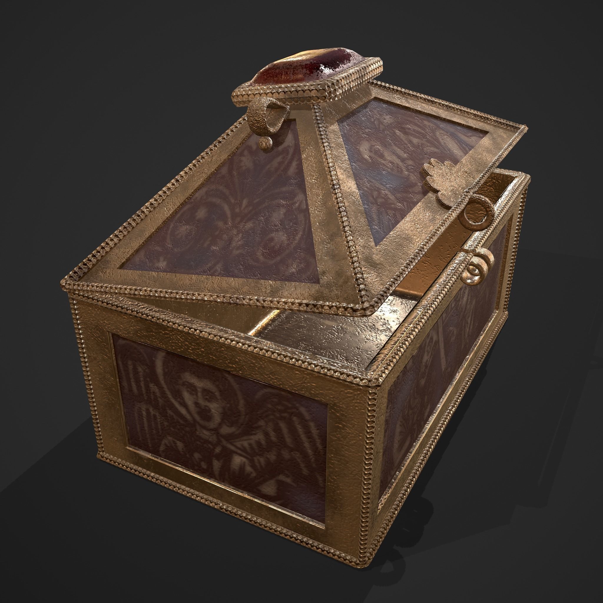 Medieval Charm Box  Low-poly 3D model_17
