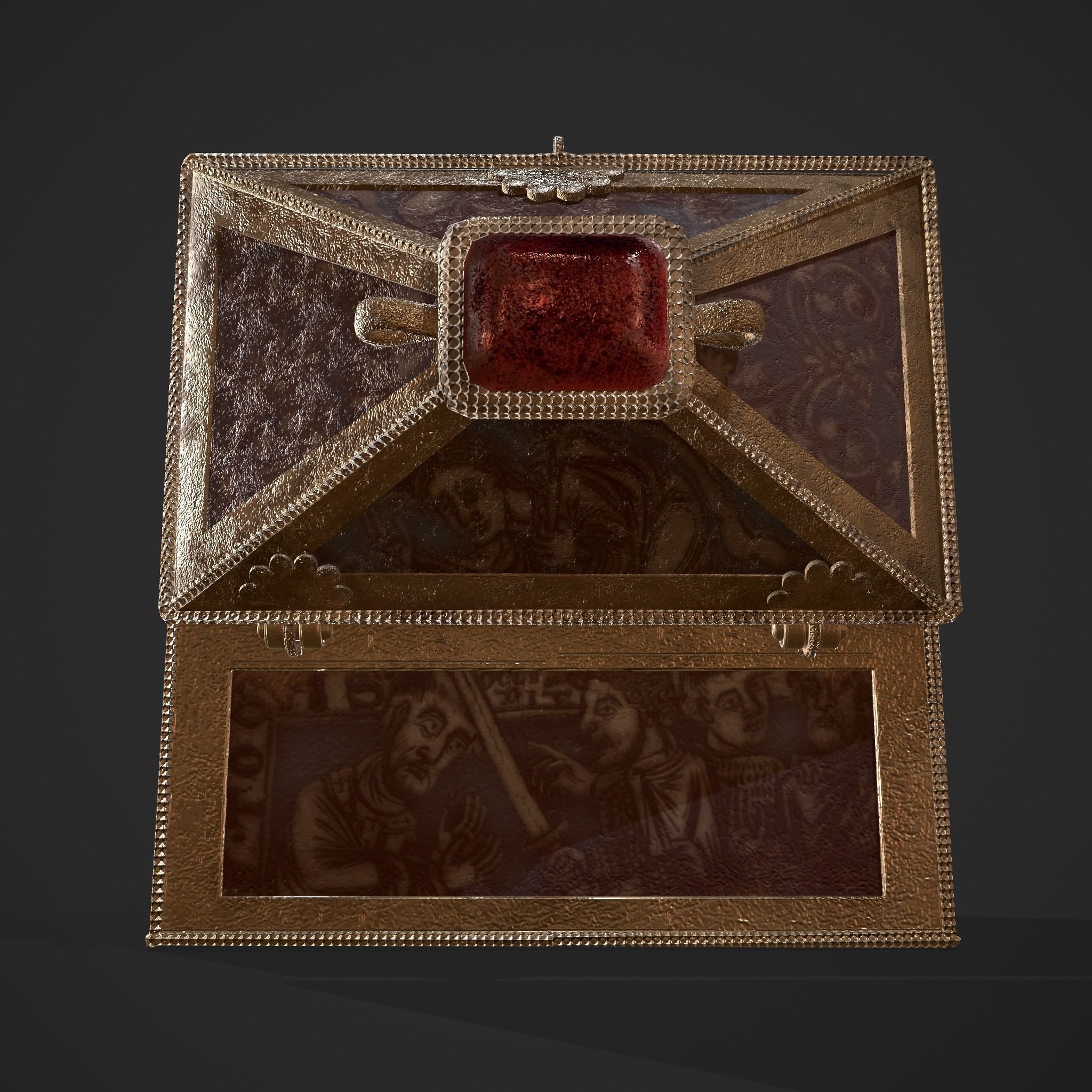 Medieval Charm Box  Low-poly 3D model_23