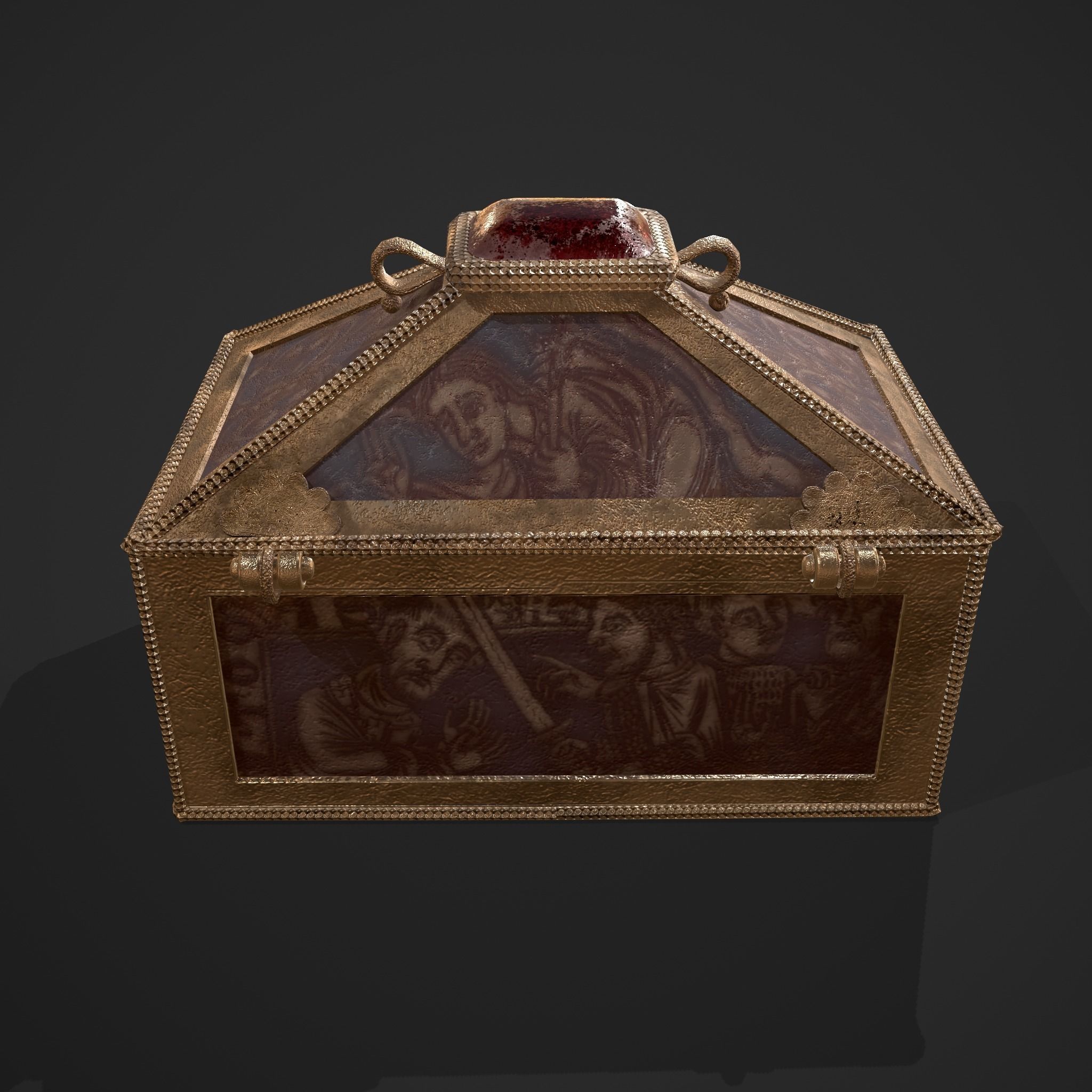 Medieval Charm Box  Low-poly 3D model_14