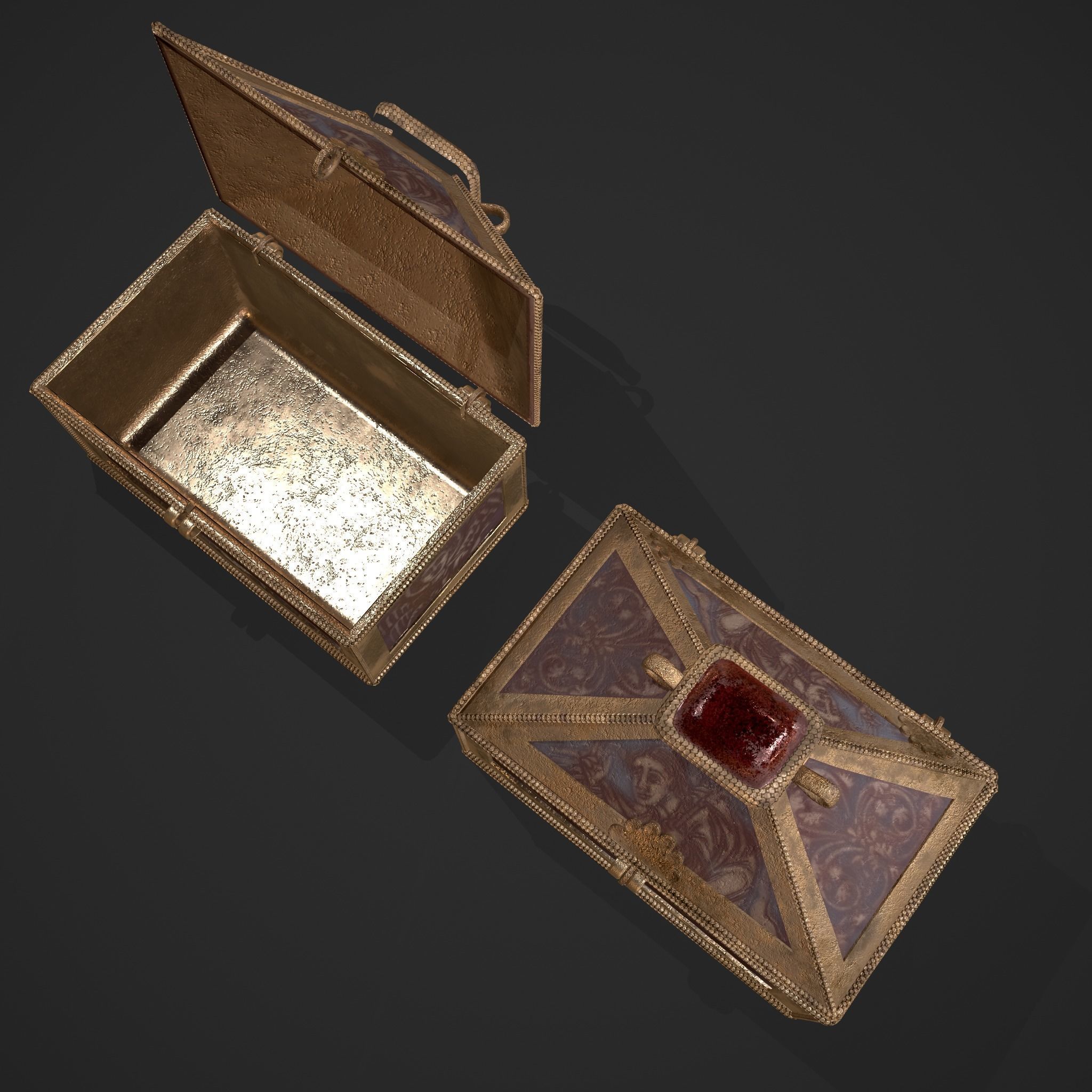 Medieval Charm Box  Low-poly 3D model_37