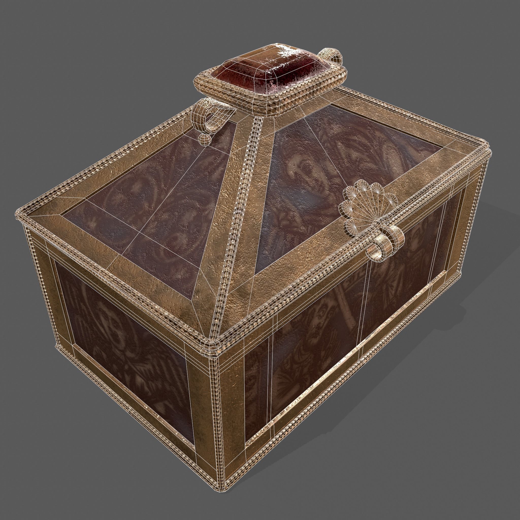 Medieval Charm Box  Low-poly 3D model_44