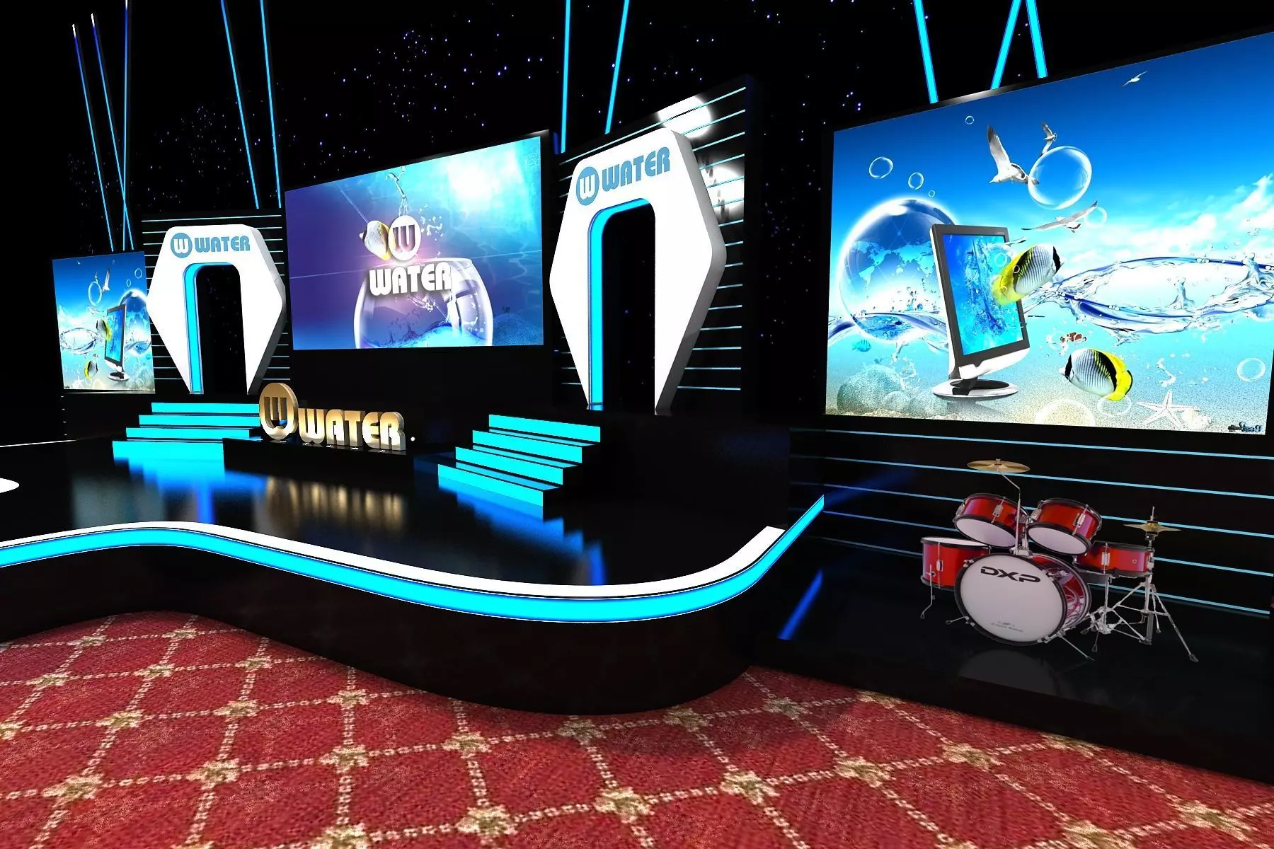 Event Stage Design 3D model_0