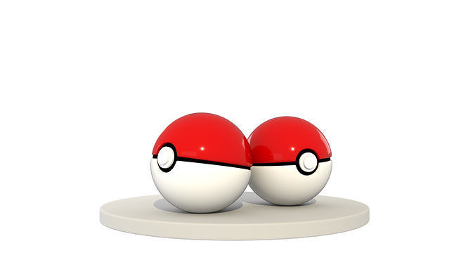 Pokemon Pokeballs Low-poly 3D model