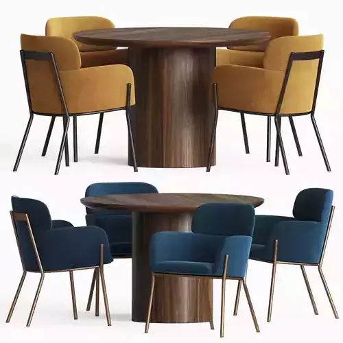 Dining Set table and chairs velvet