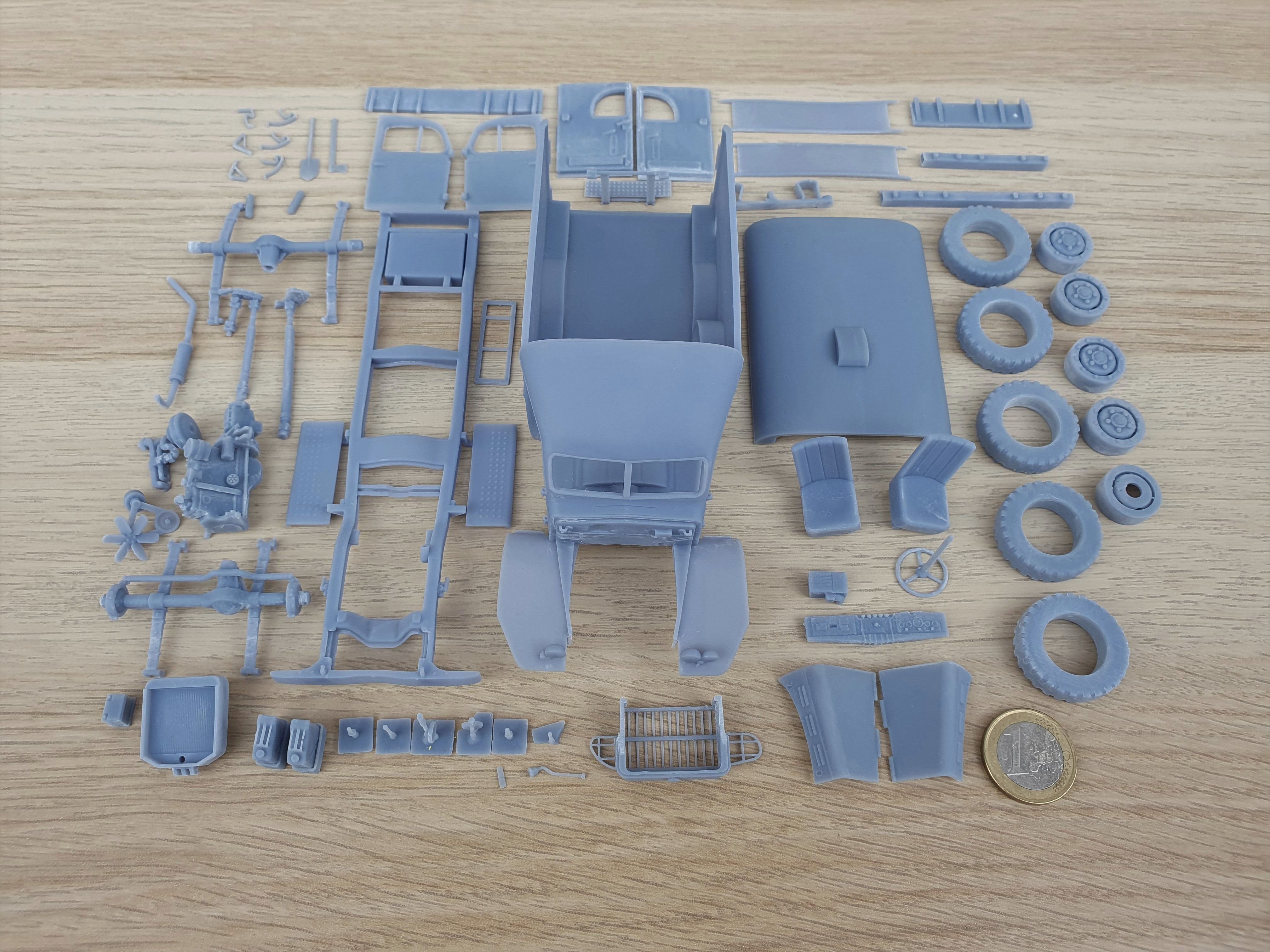 Dodge WC54 - scale model kit 3D print model_25