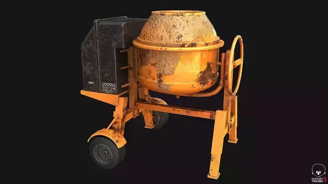 Concrete Mixer Trailer PBR