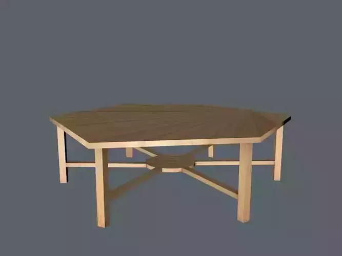 6 corner table 3d object cinema 4d