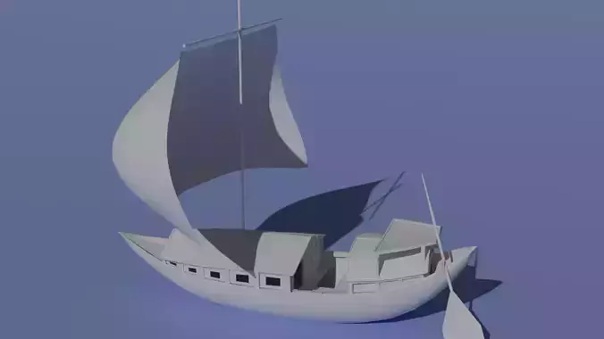 Paltai ancient houseboat of Bangladesh and India  Free low-poly 3D model