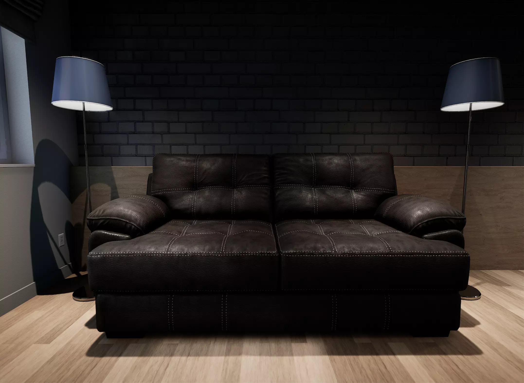 Clandestine Sofa By Red Barrel Studio Low-poly 3D model_0