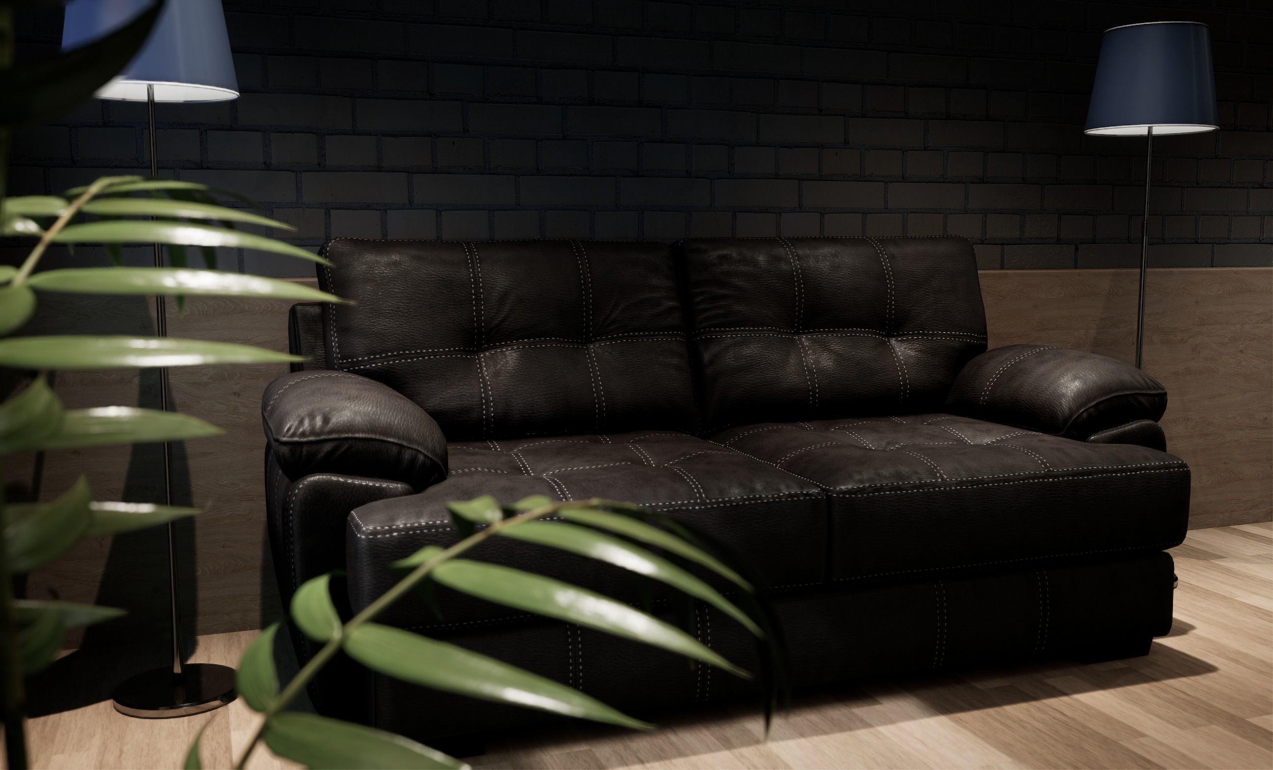 Clandestine Sofa By Red Barrel Studio Low-poly 3D model_2